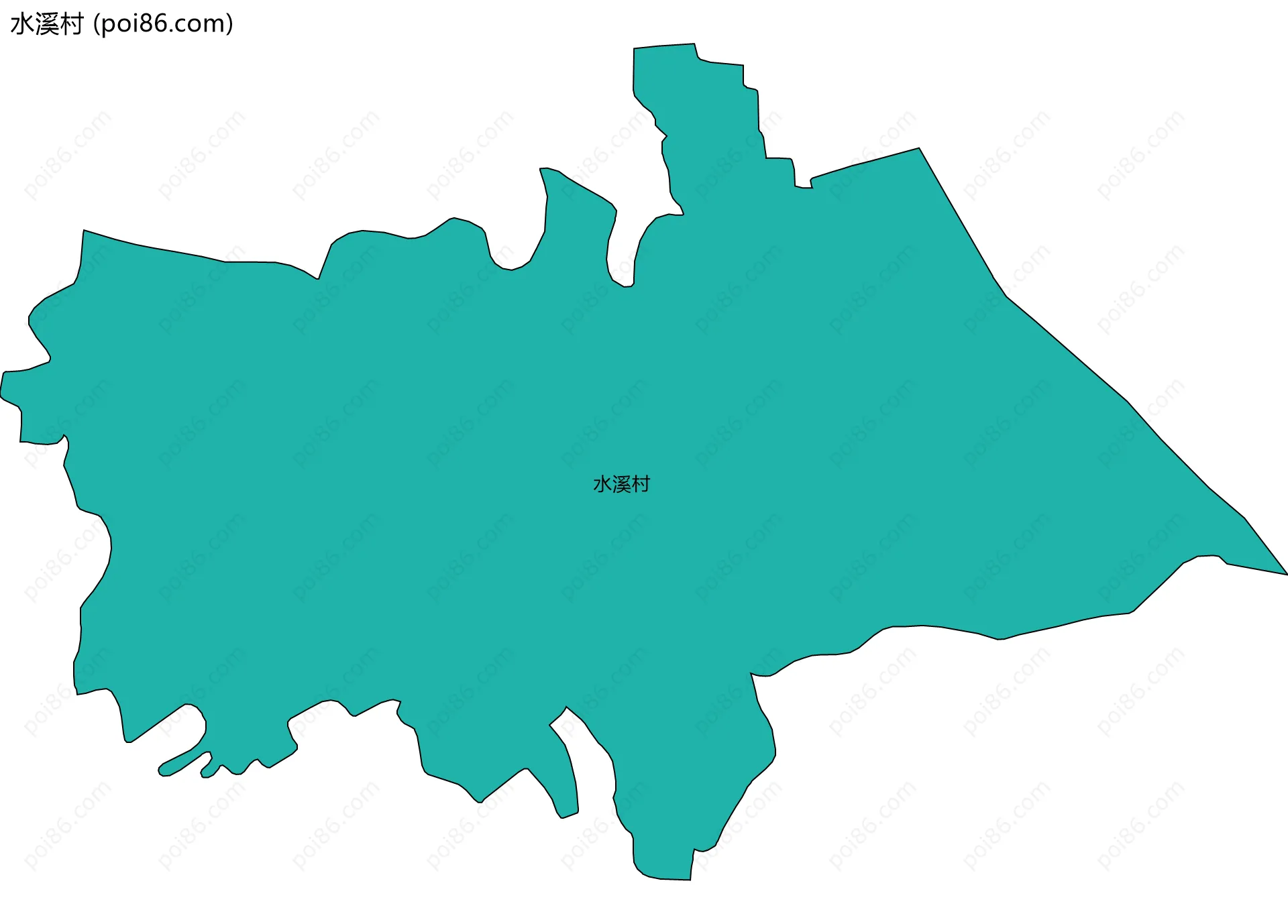 水溪村边界地图