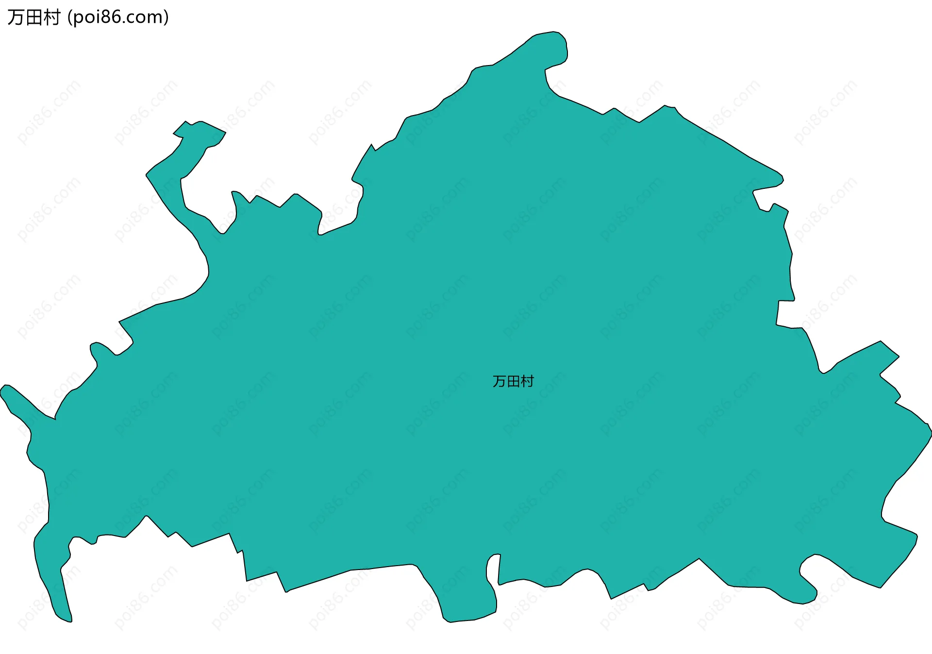 万田村边界地图