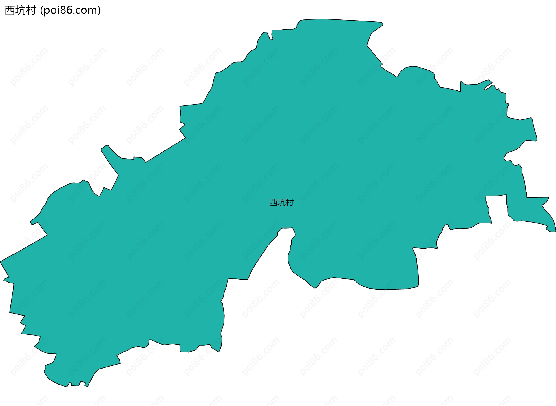 西坑村边界地图