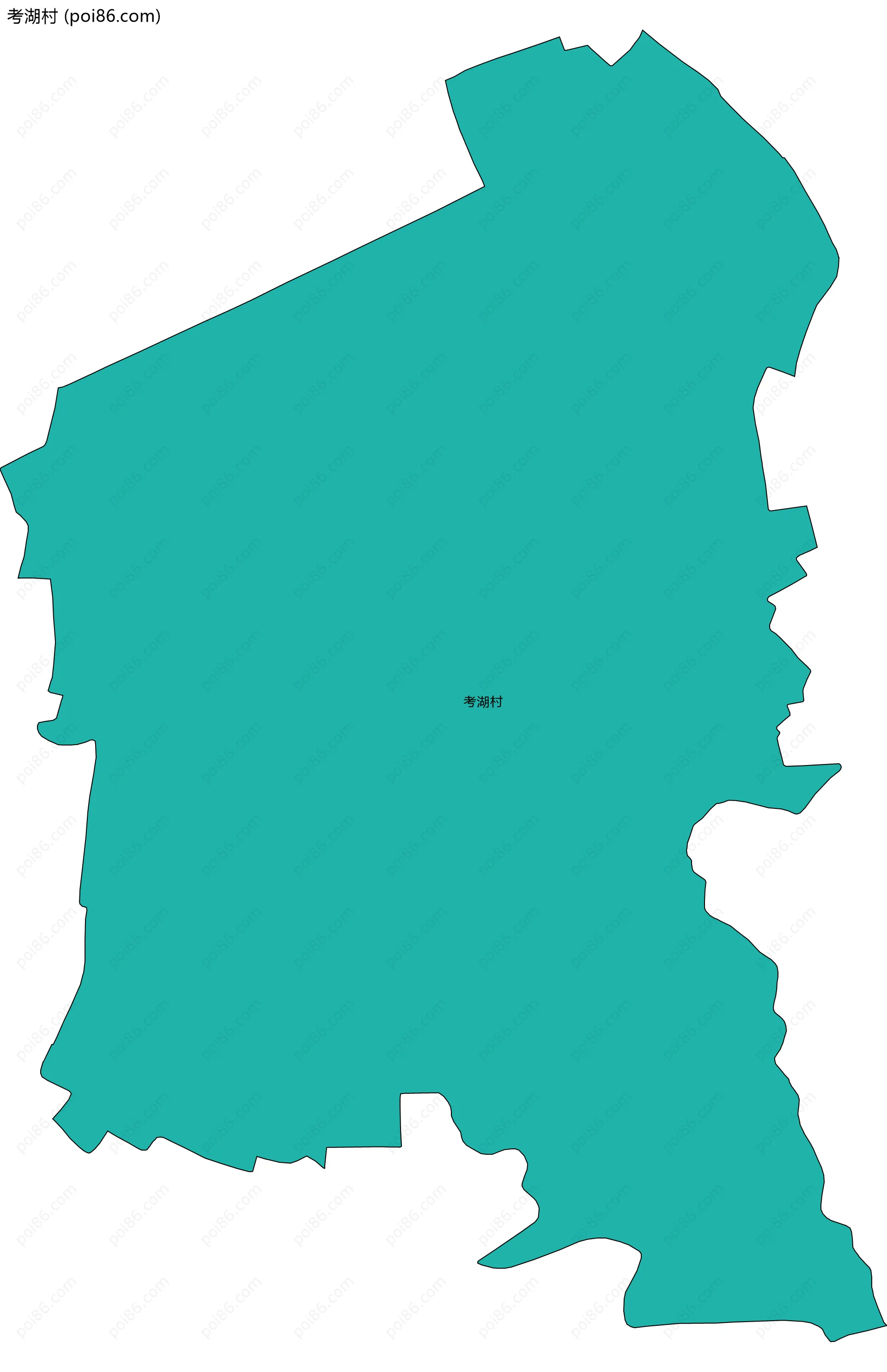 考湖村边界地图