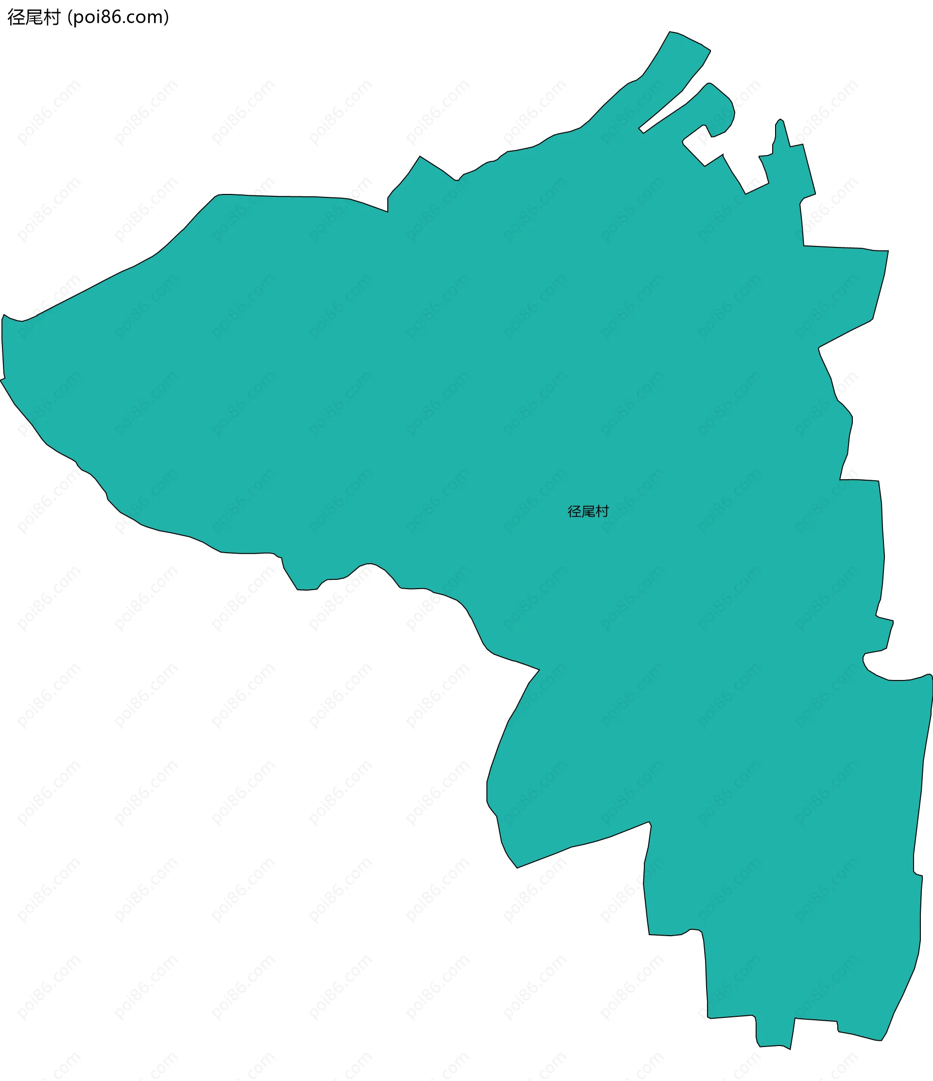 径尾村边界地图