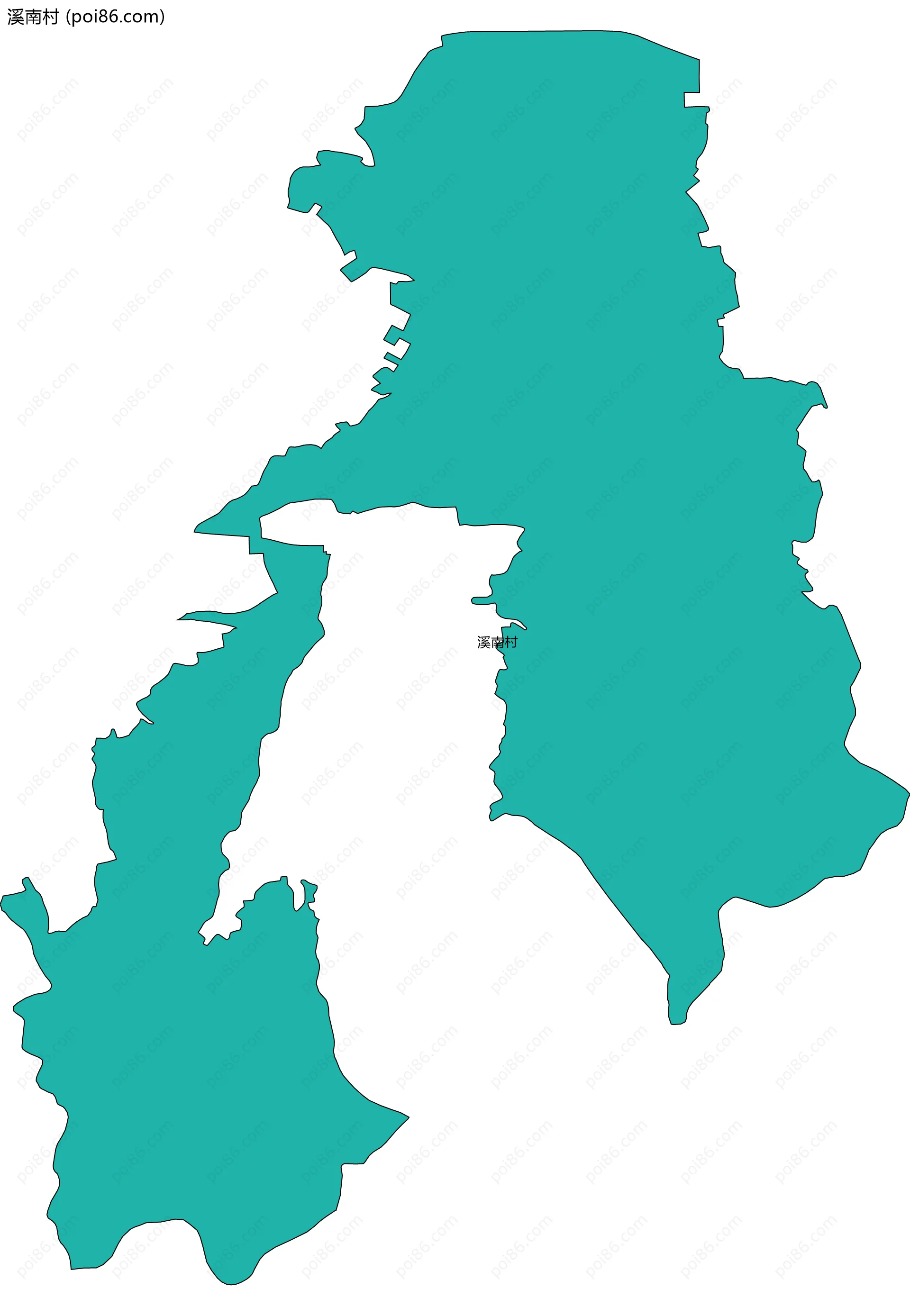 溪南村边界地图