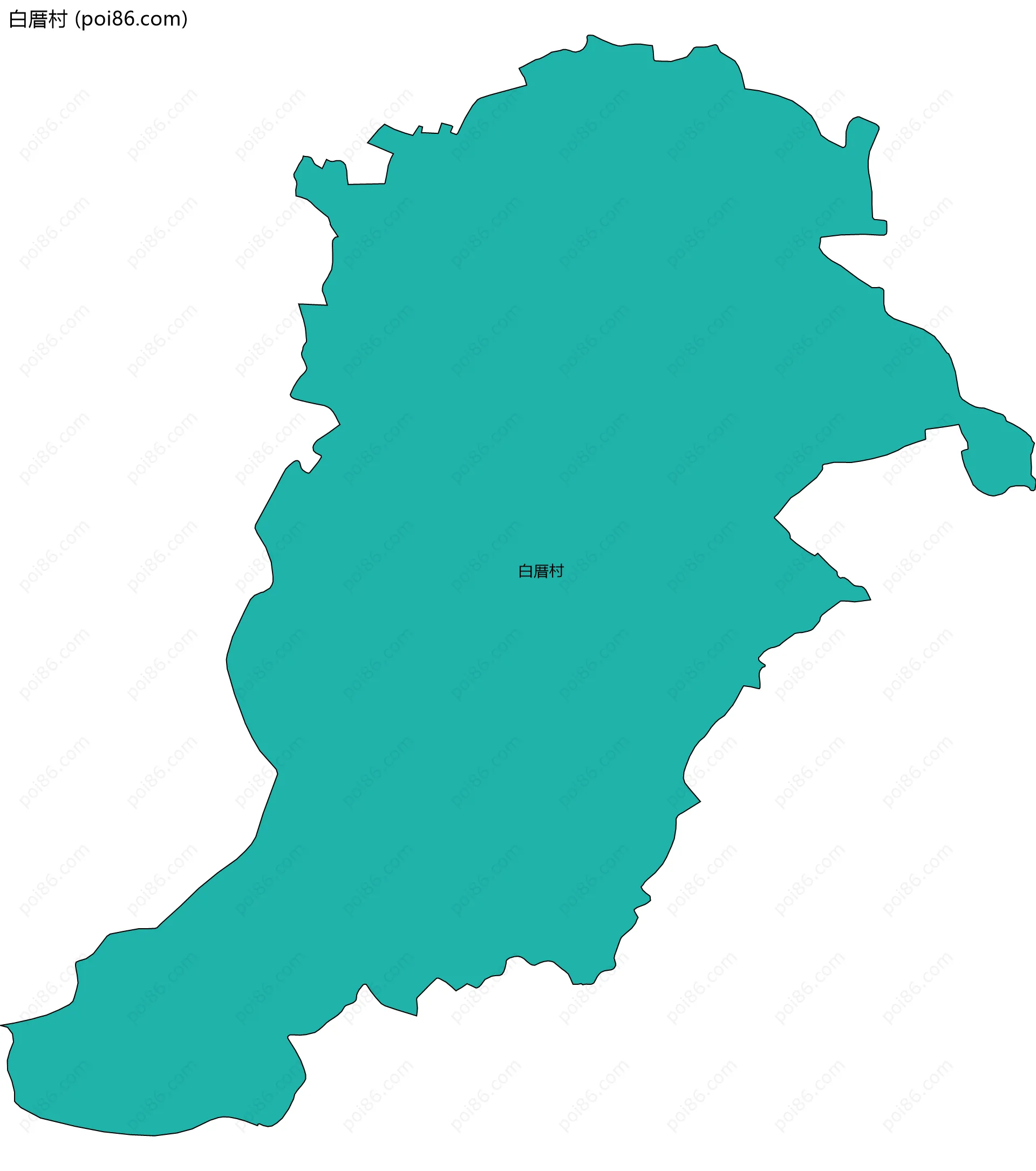 白厝村边界地图