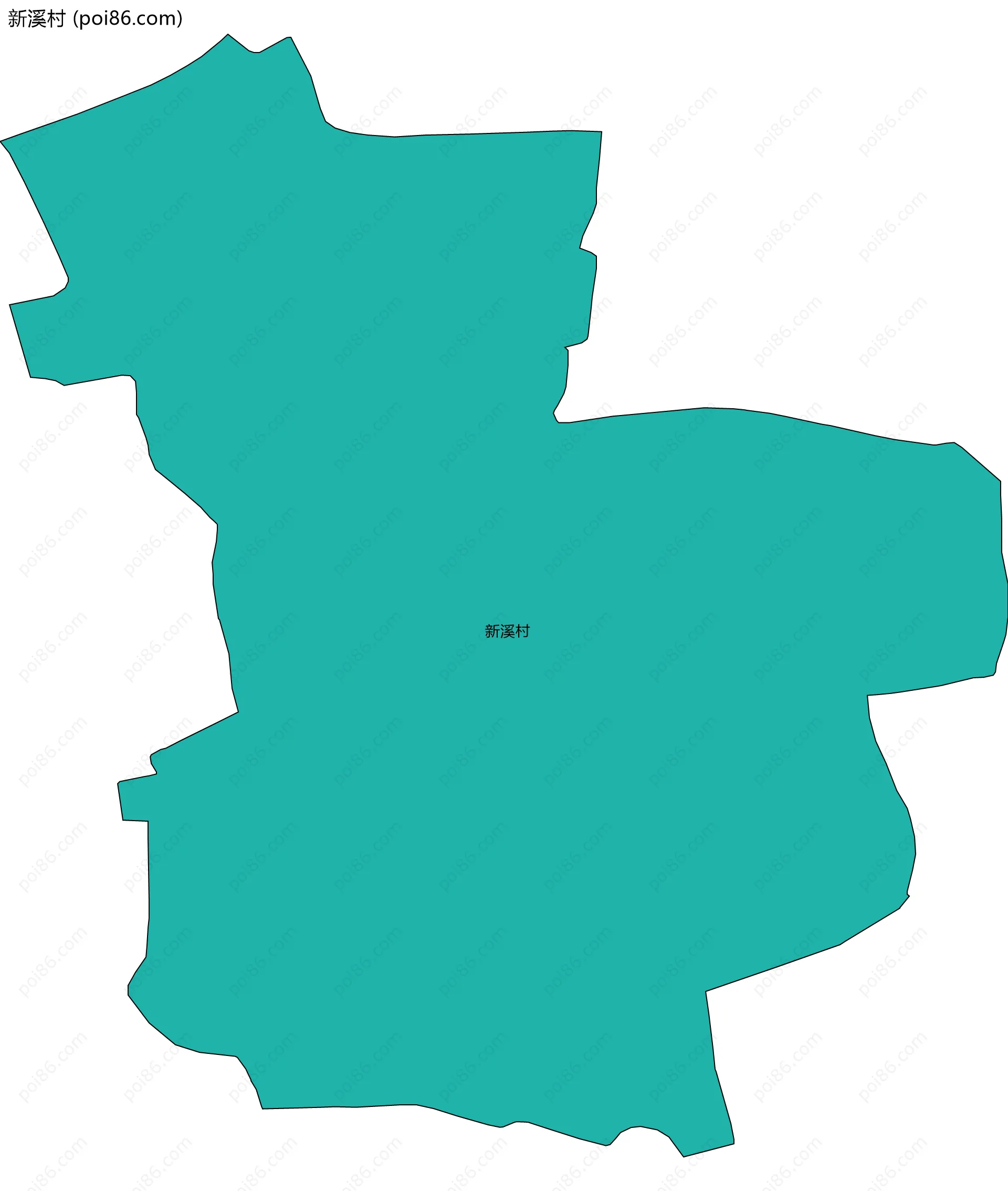 新溪村边界地图