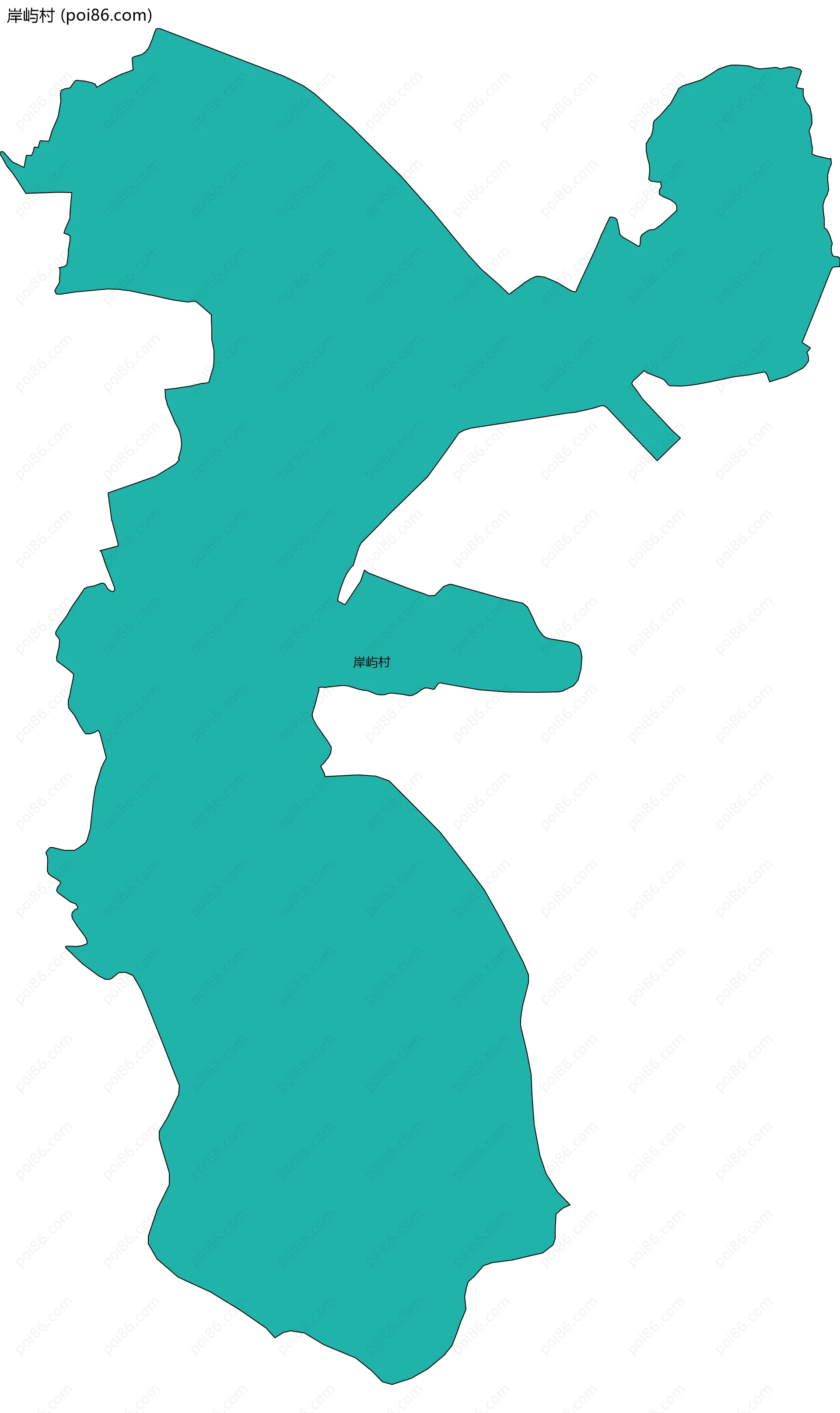 岸屿村边界地图