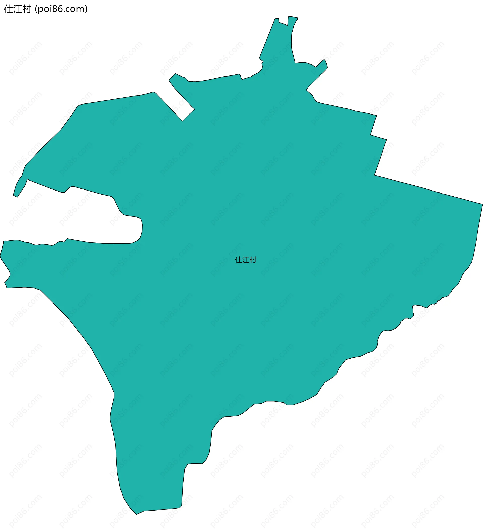 仕江村边界地图