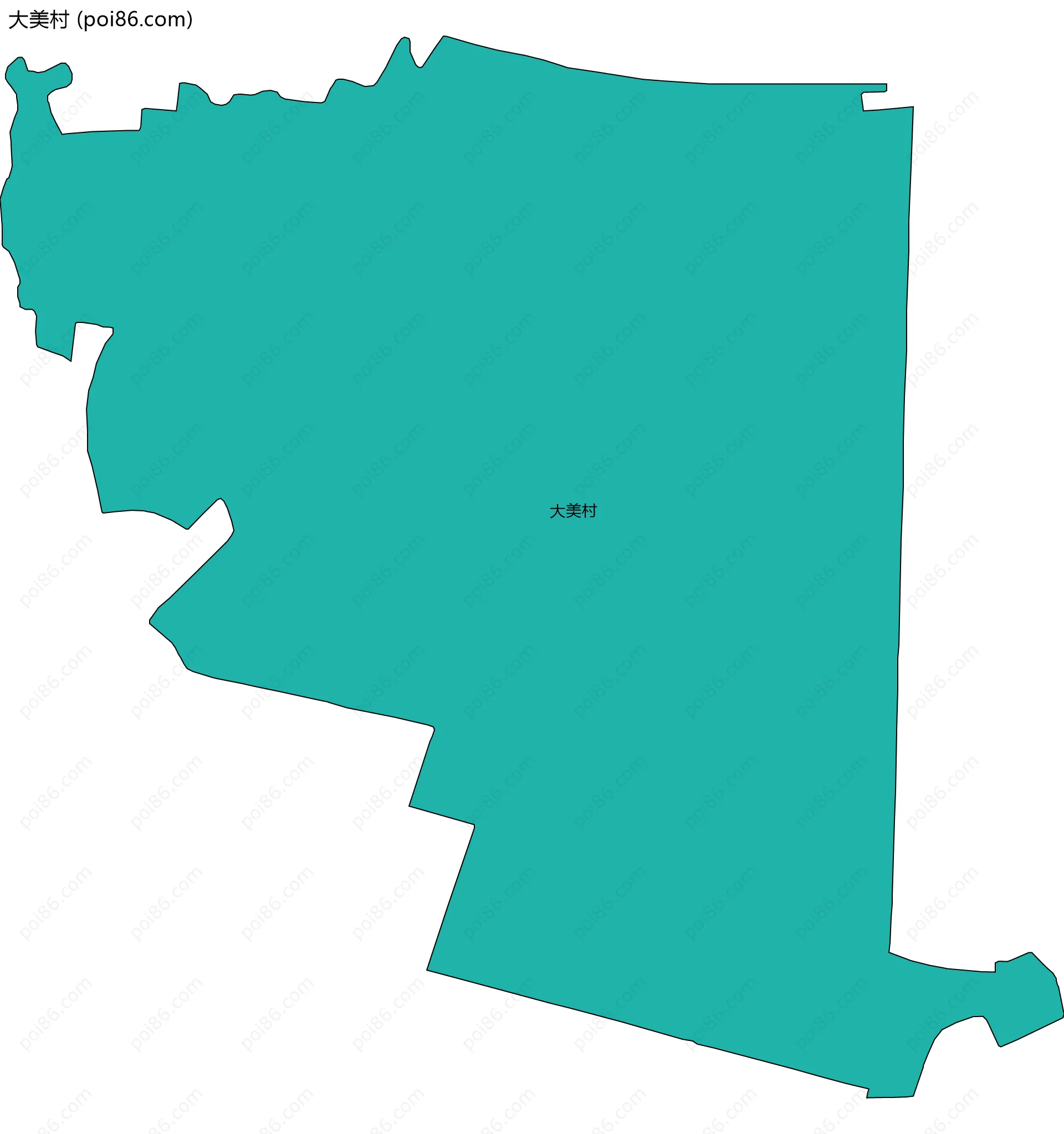 大美村边界地图