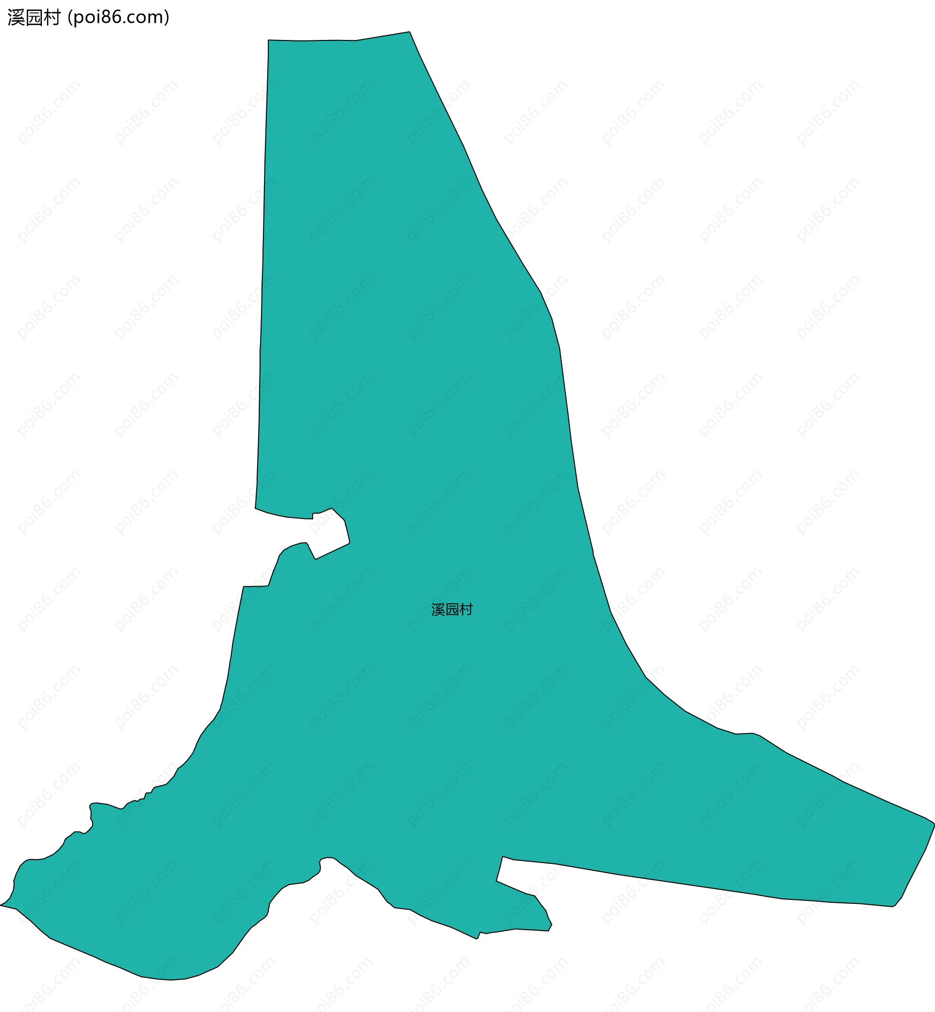 溪园村边界地图