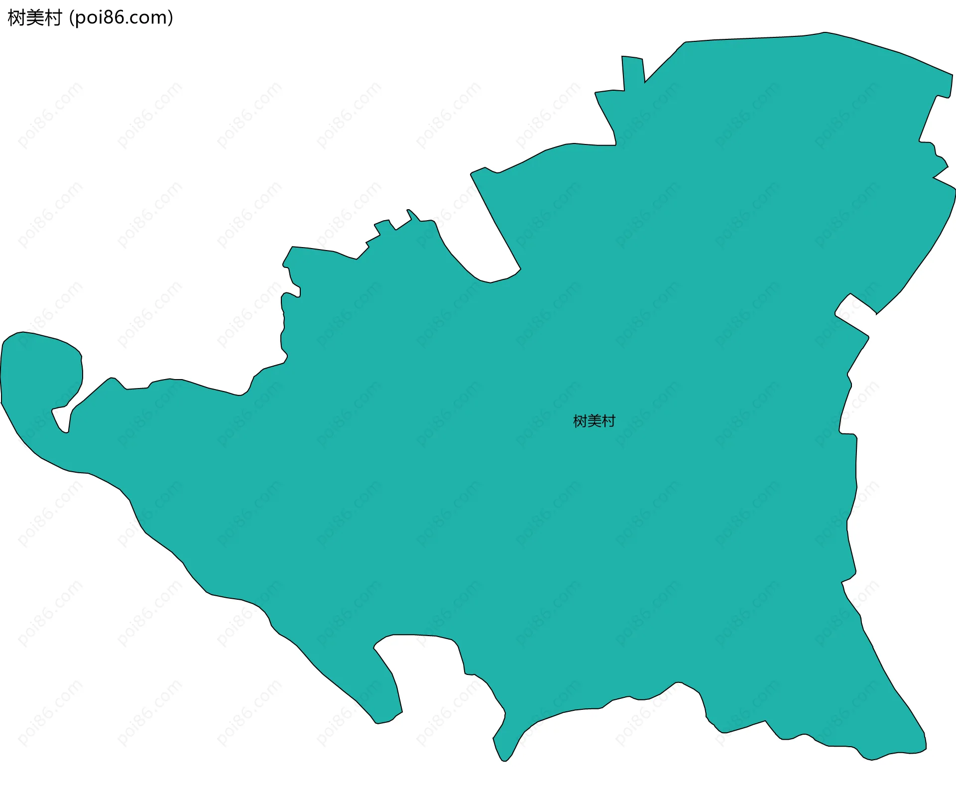 树美村边界地图