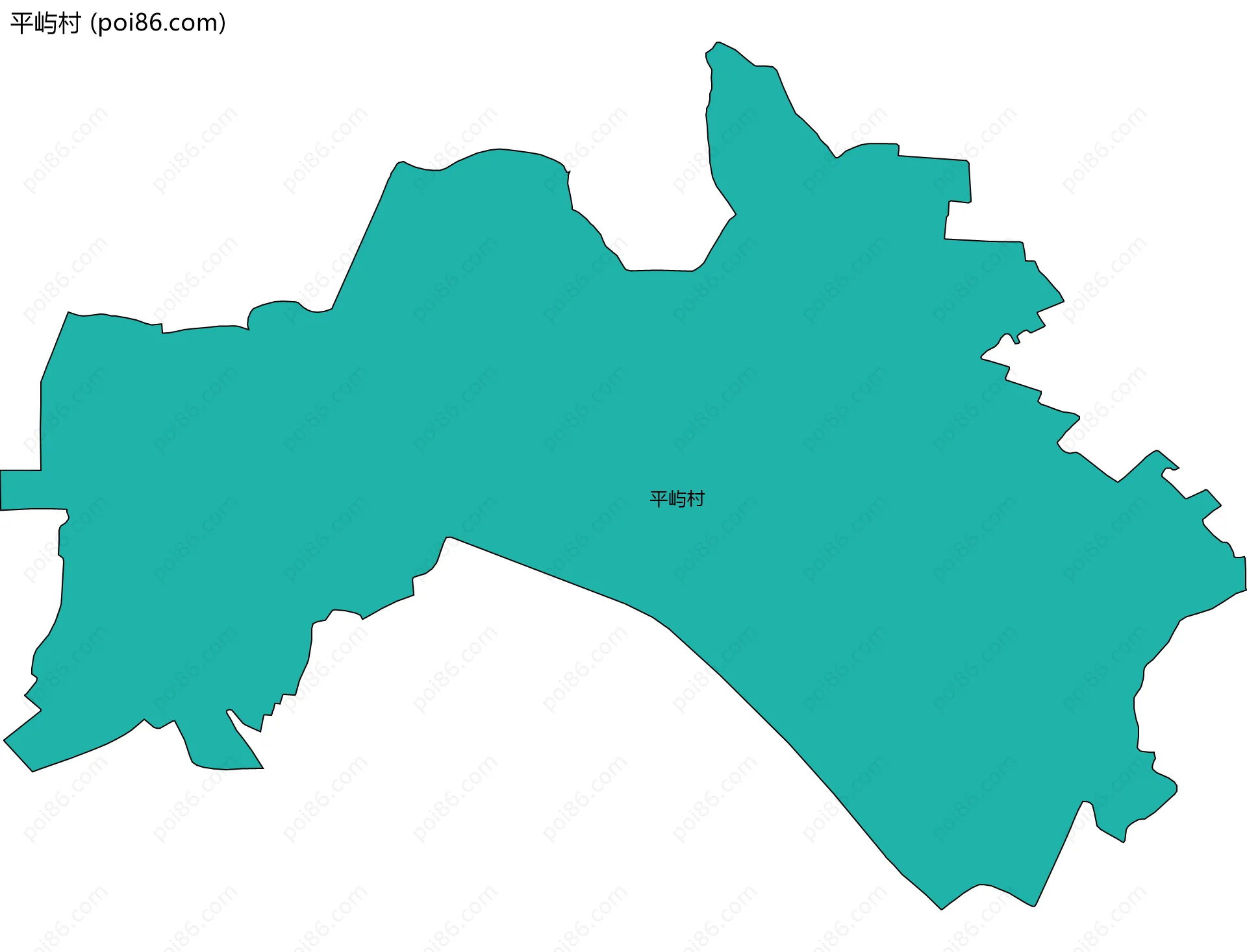平屿村边界地图