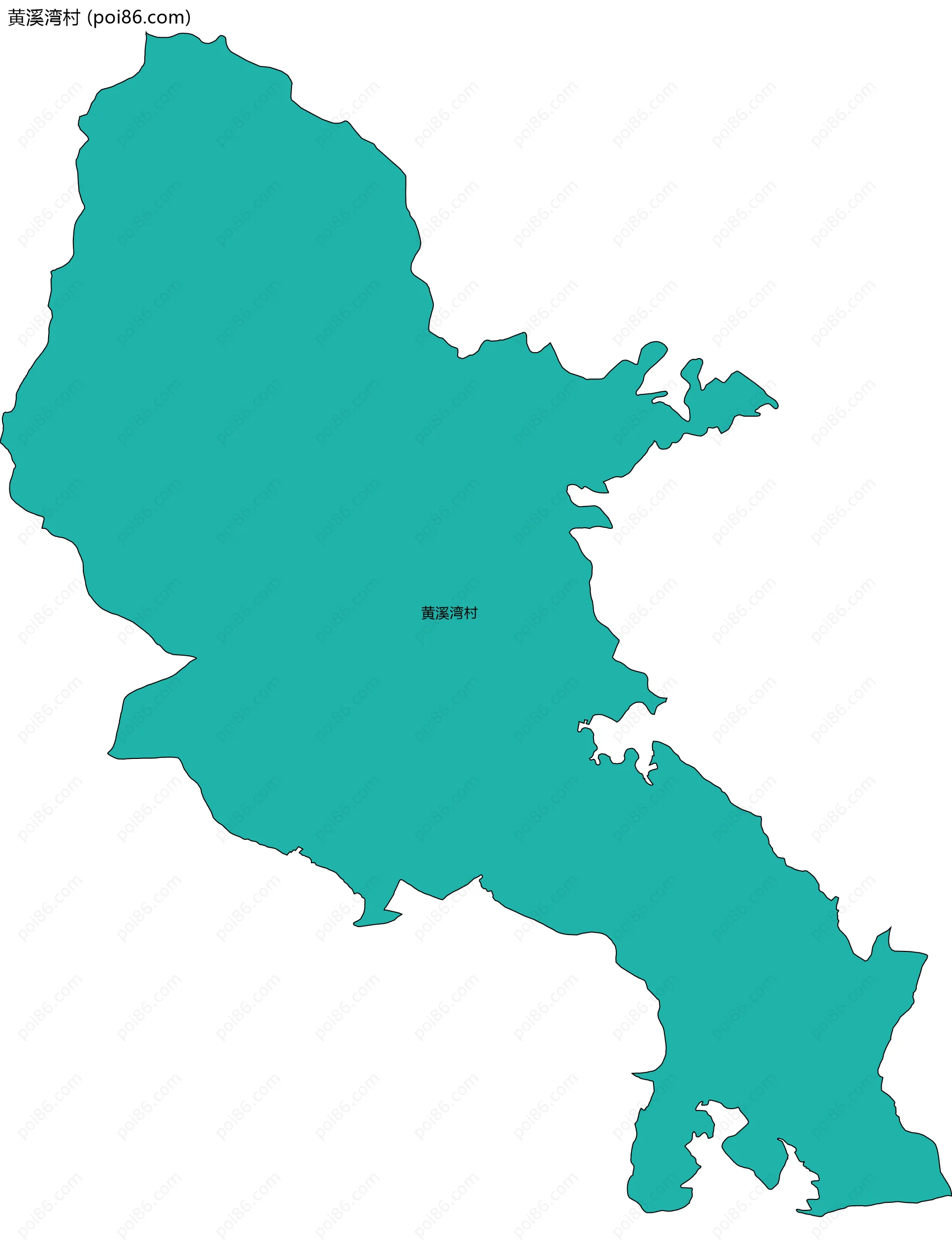 黄溪湾村边界地图