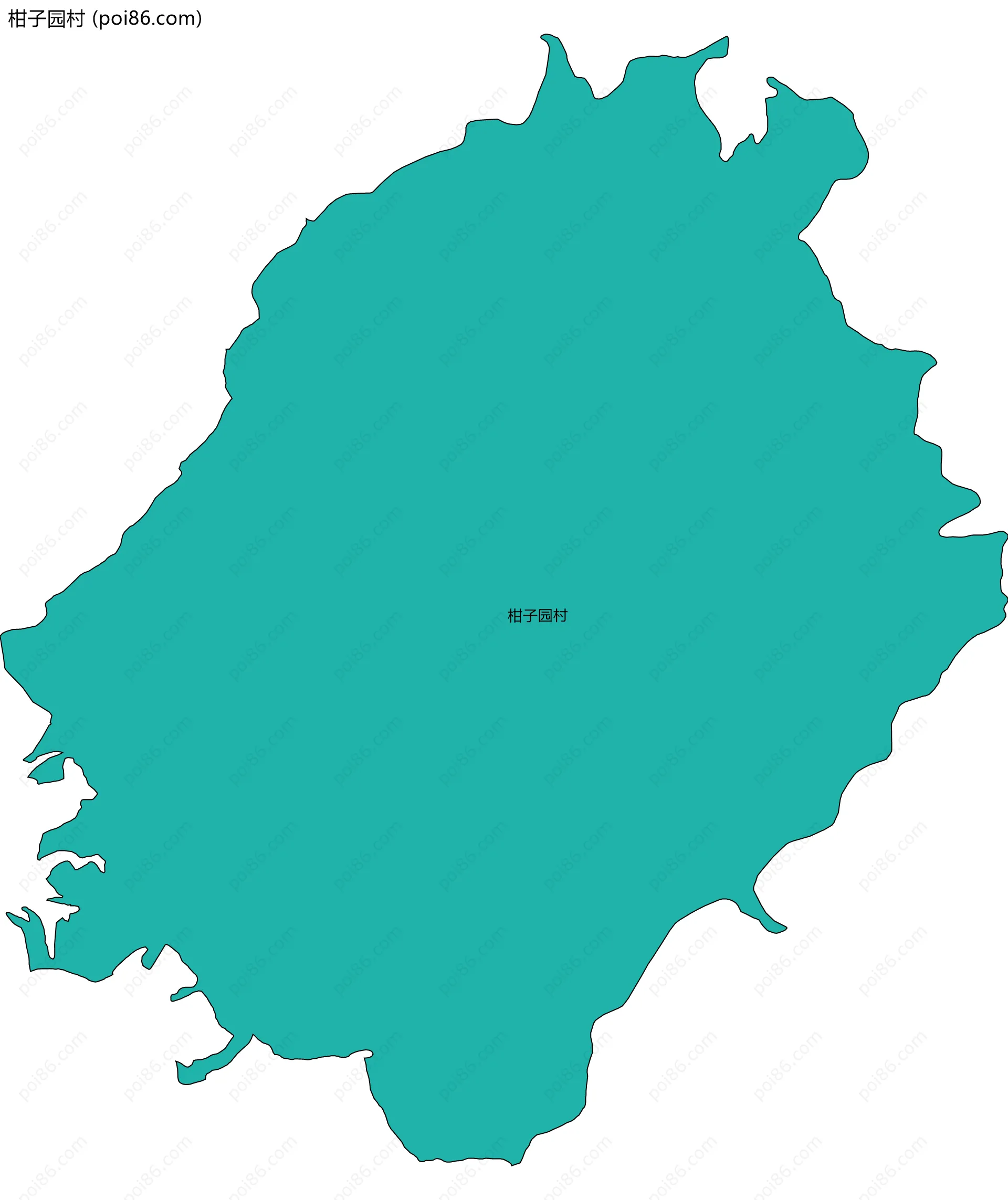 柑子园村边界地图