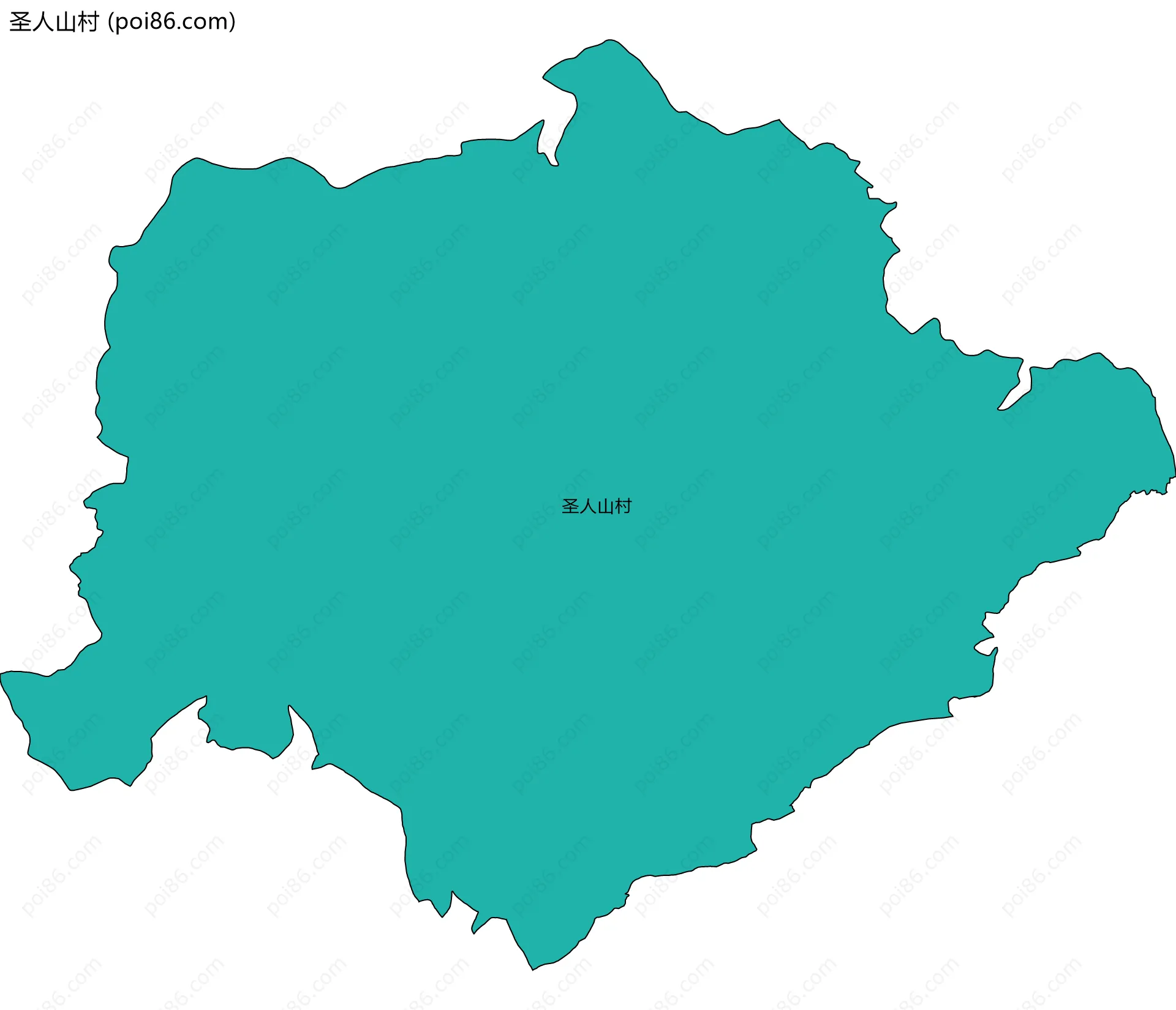 圣人山村边界地图