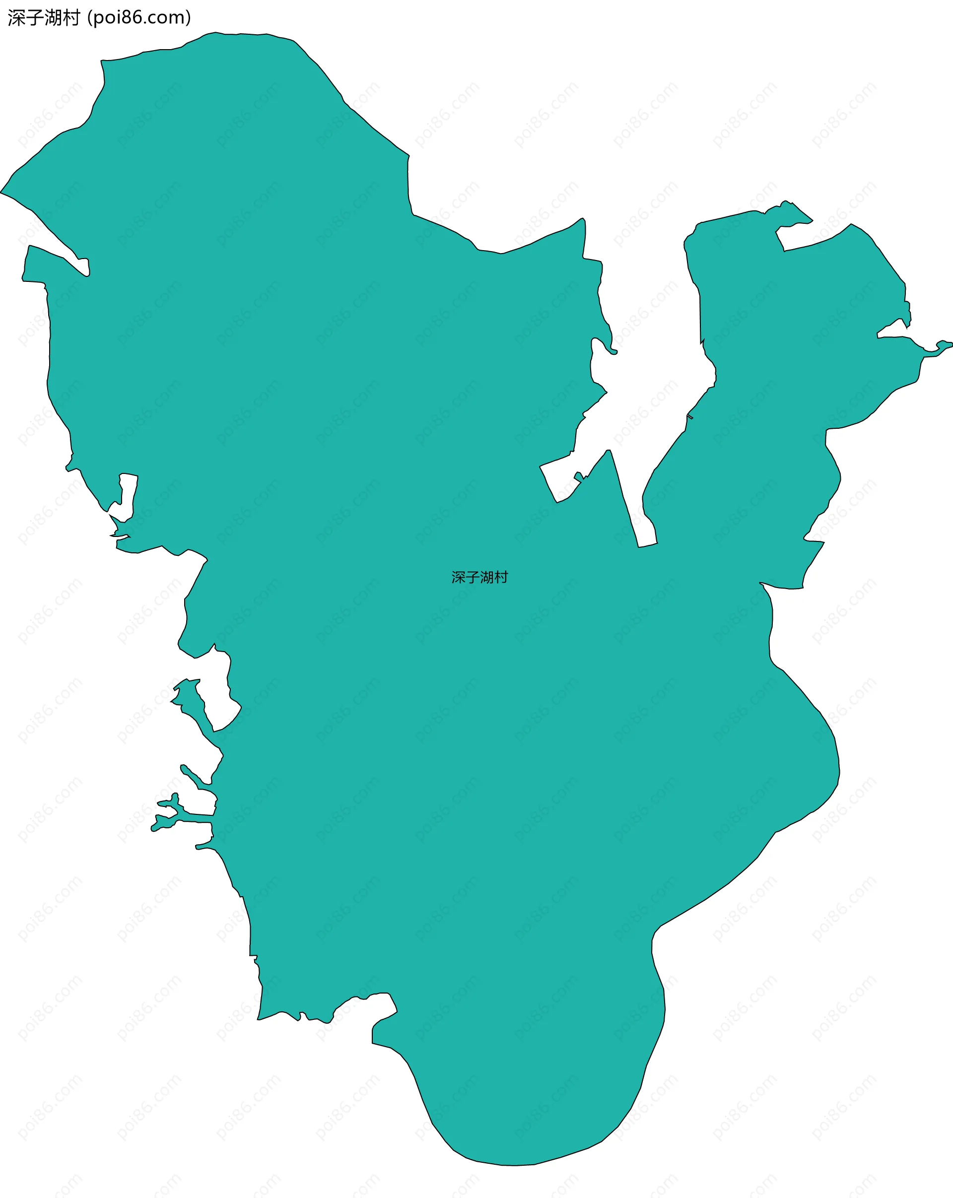 深子湖村边界地图