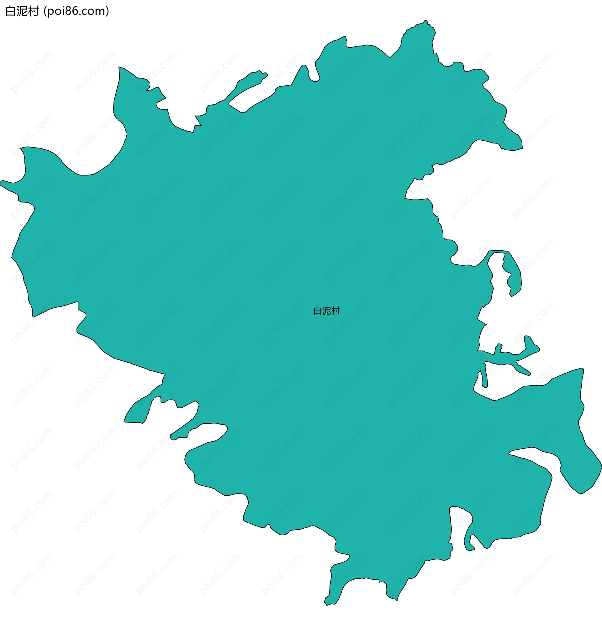 白泥村边界地图