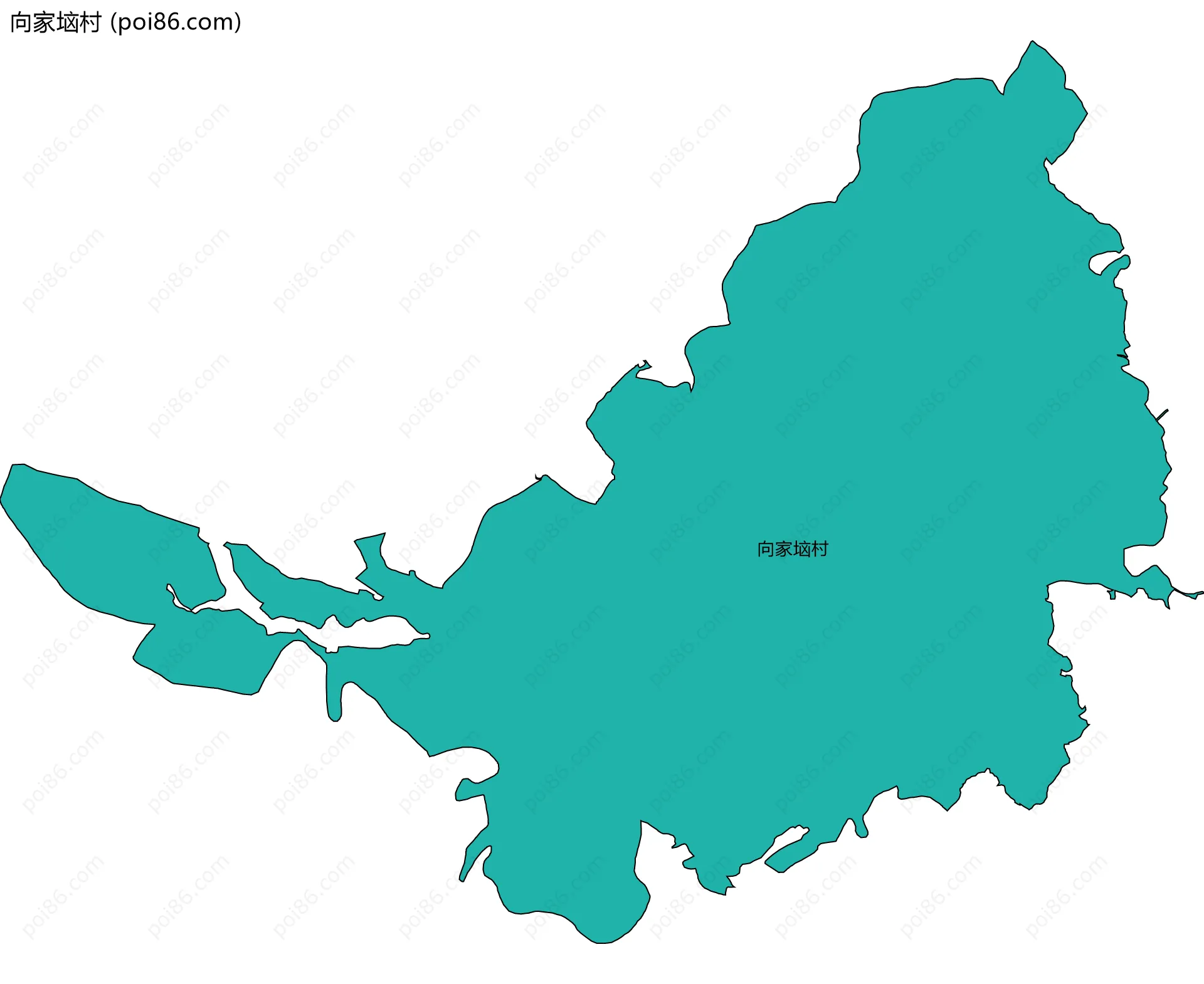 向家垴村边界地图