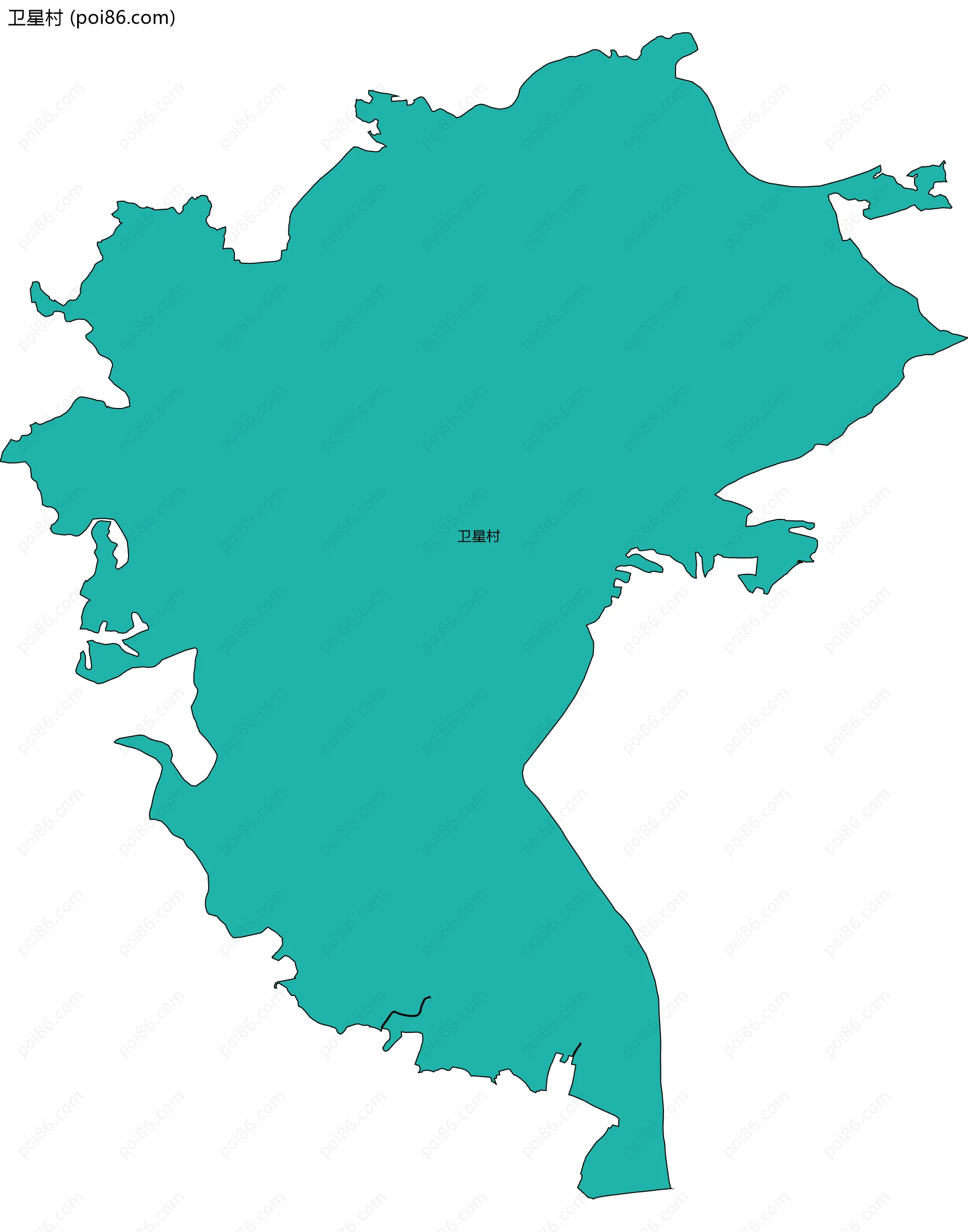 卫星村边界地图