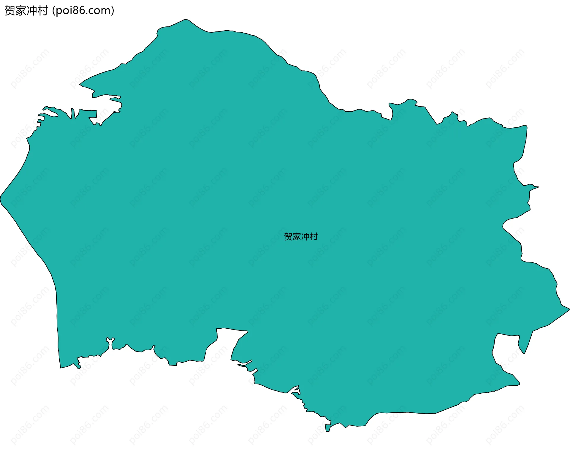 贺家冲村边界地图