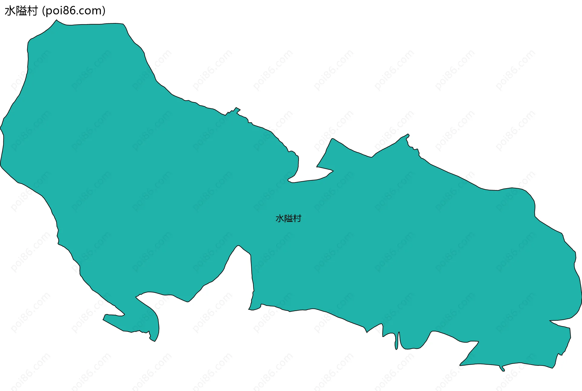 水隘村边界地图