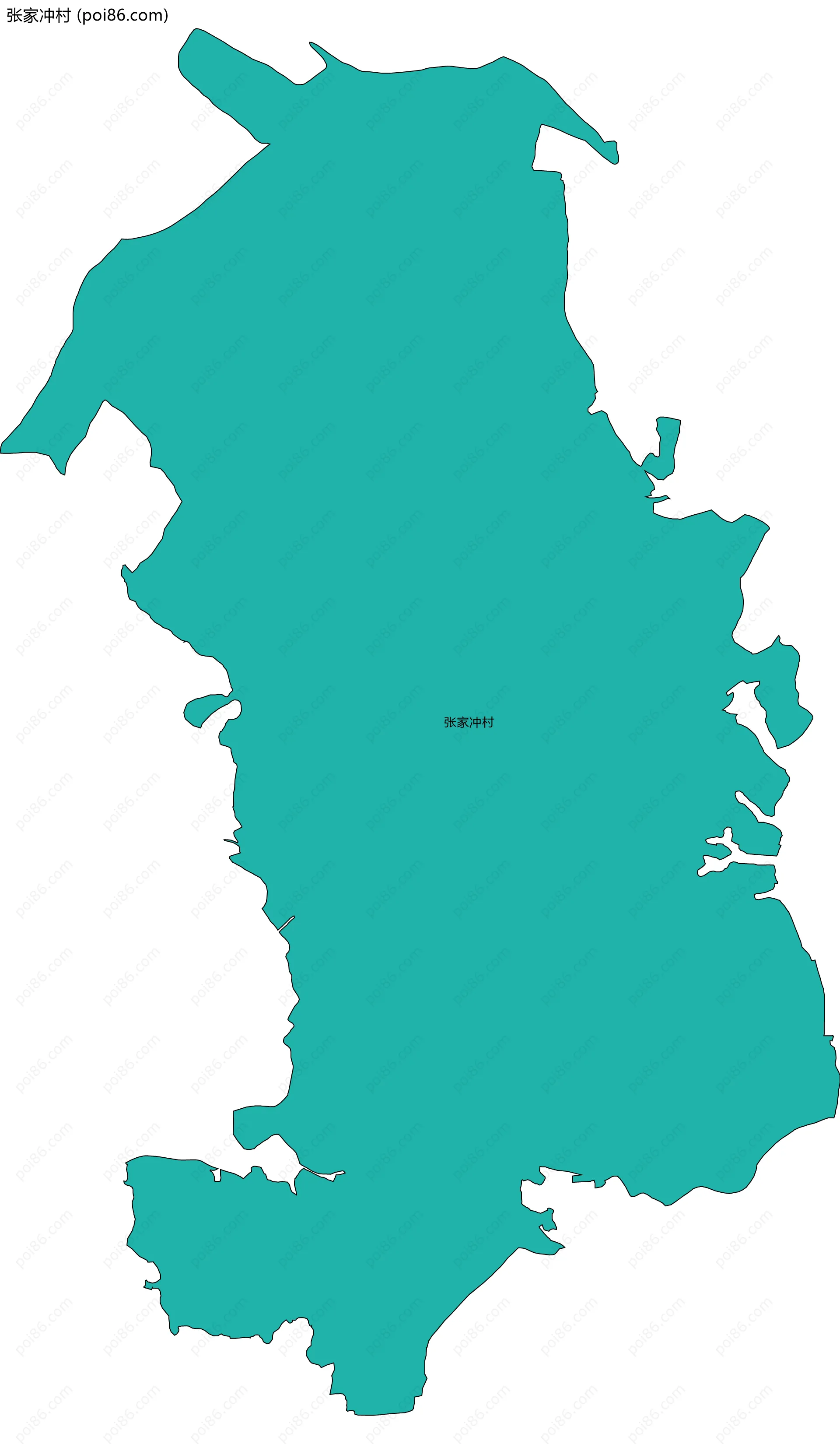 张家冲村边界地图