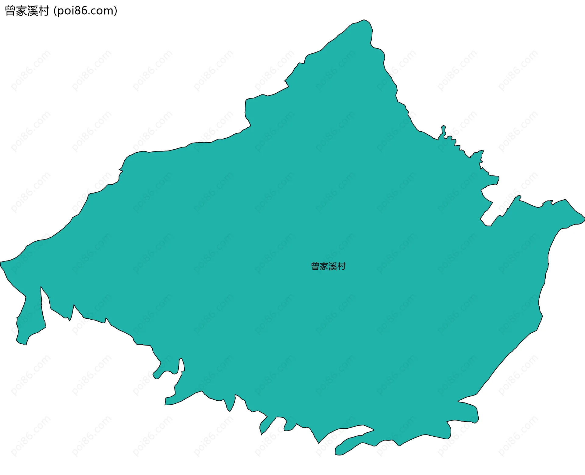 曾家溪村边界地图