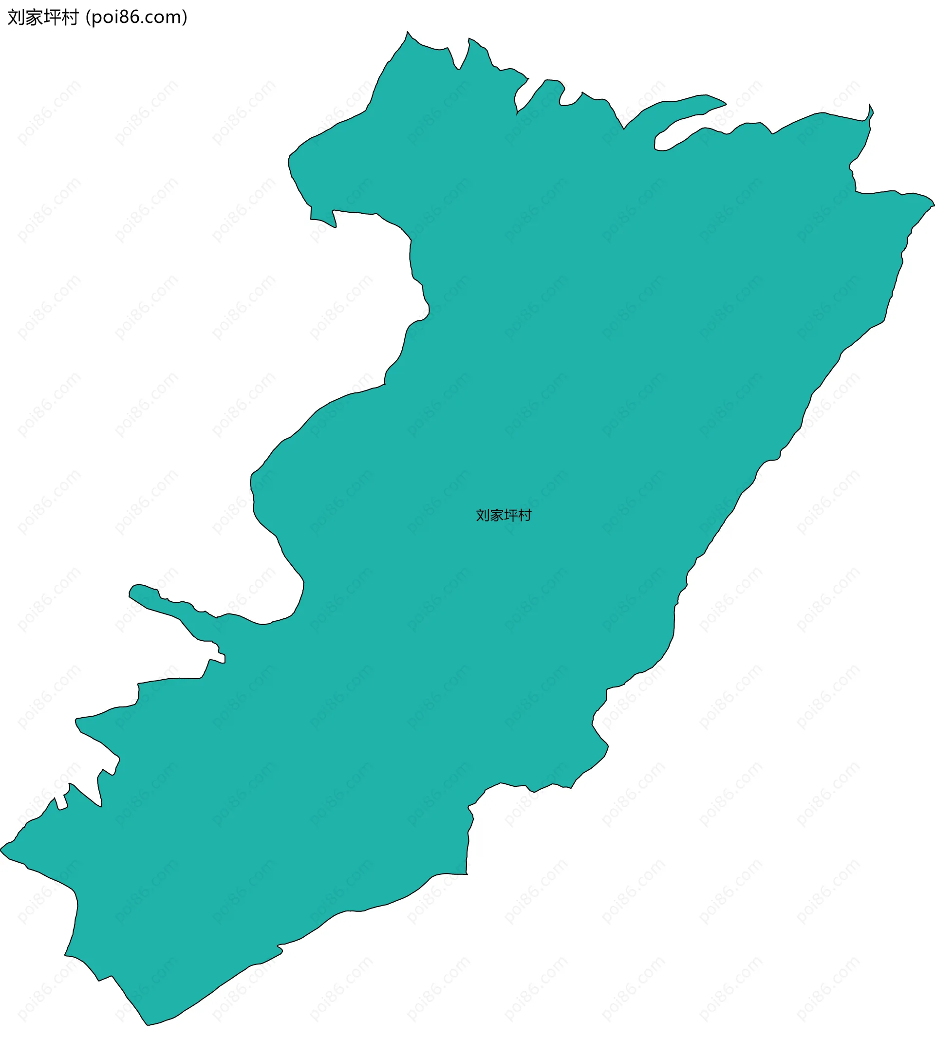 刘家坪村边界地图