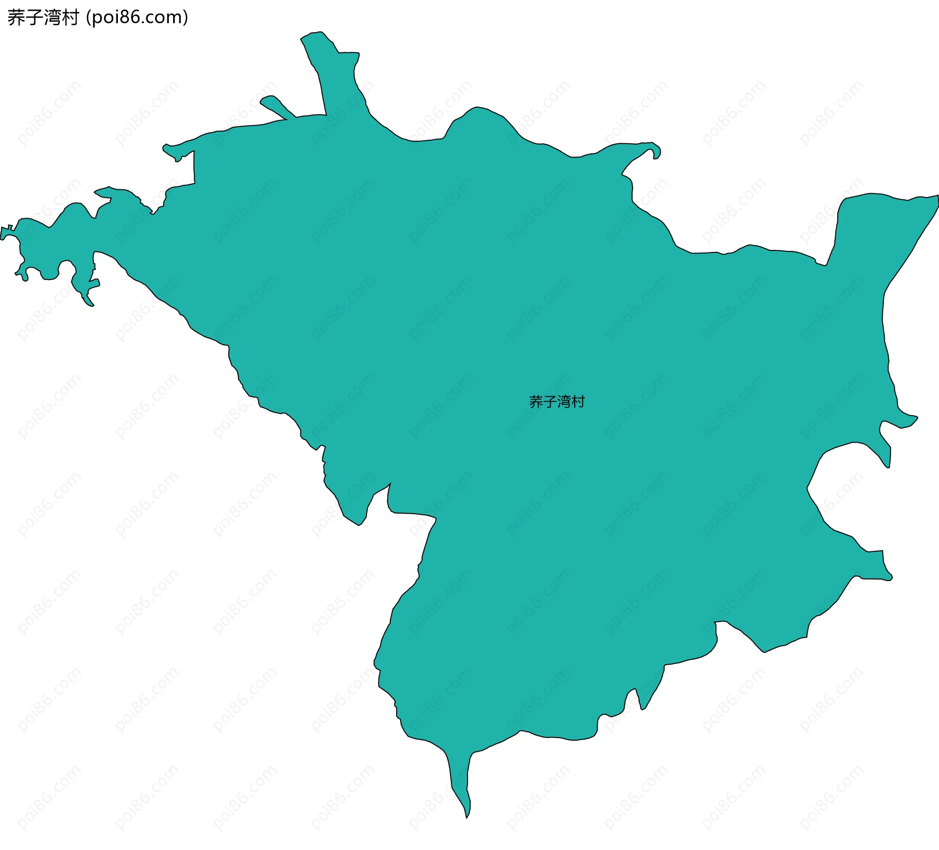 荞子湾村边界地图