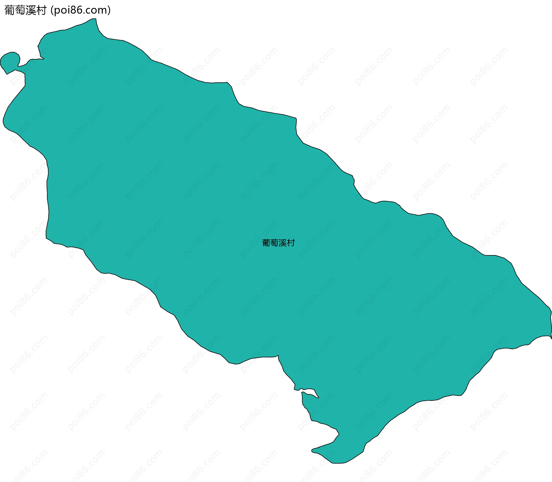 葡萄溪村边界地图