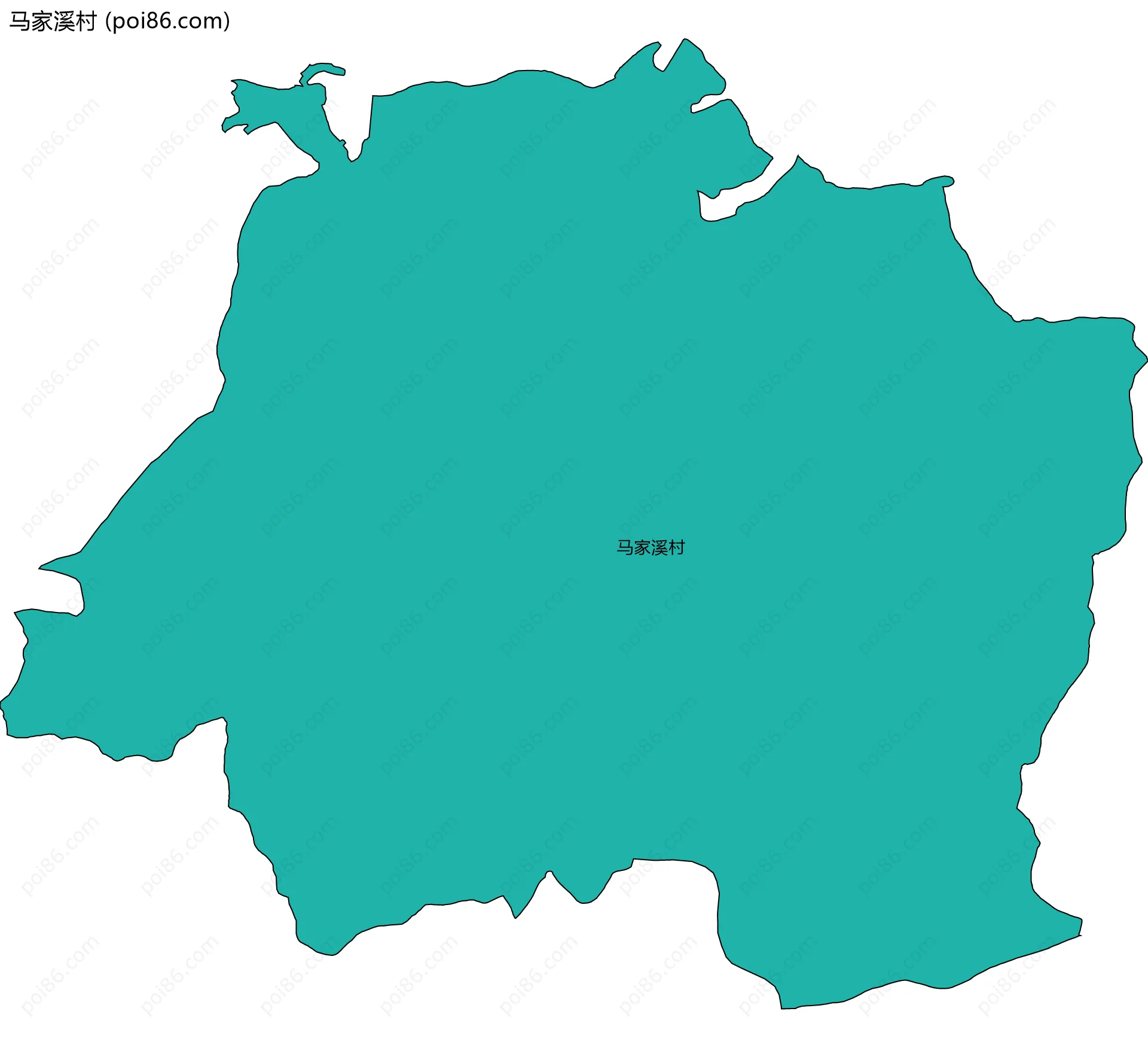 马家溪村边界地图