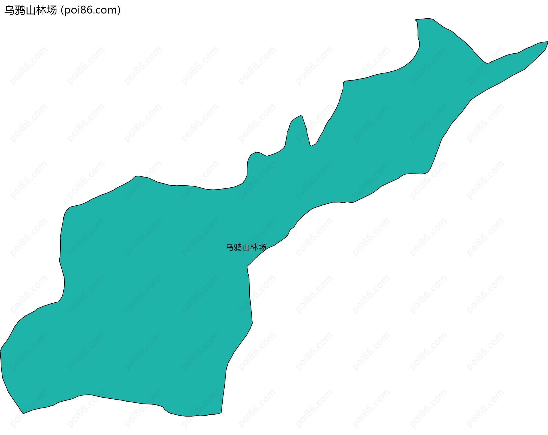 乌鸦山林场边界地图