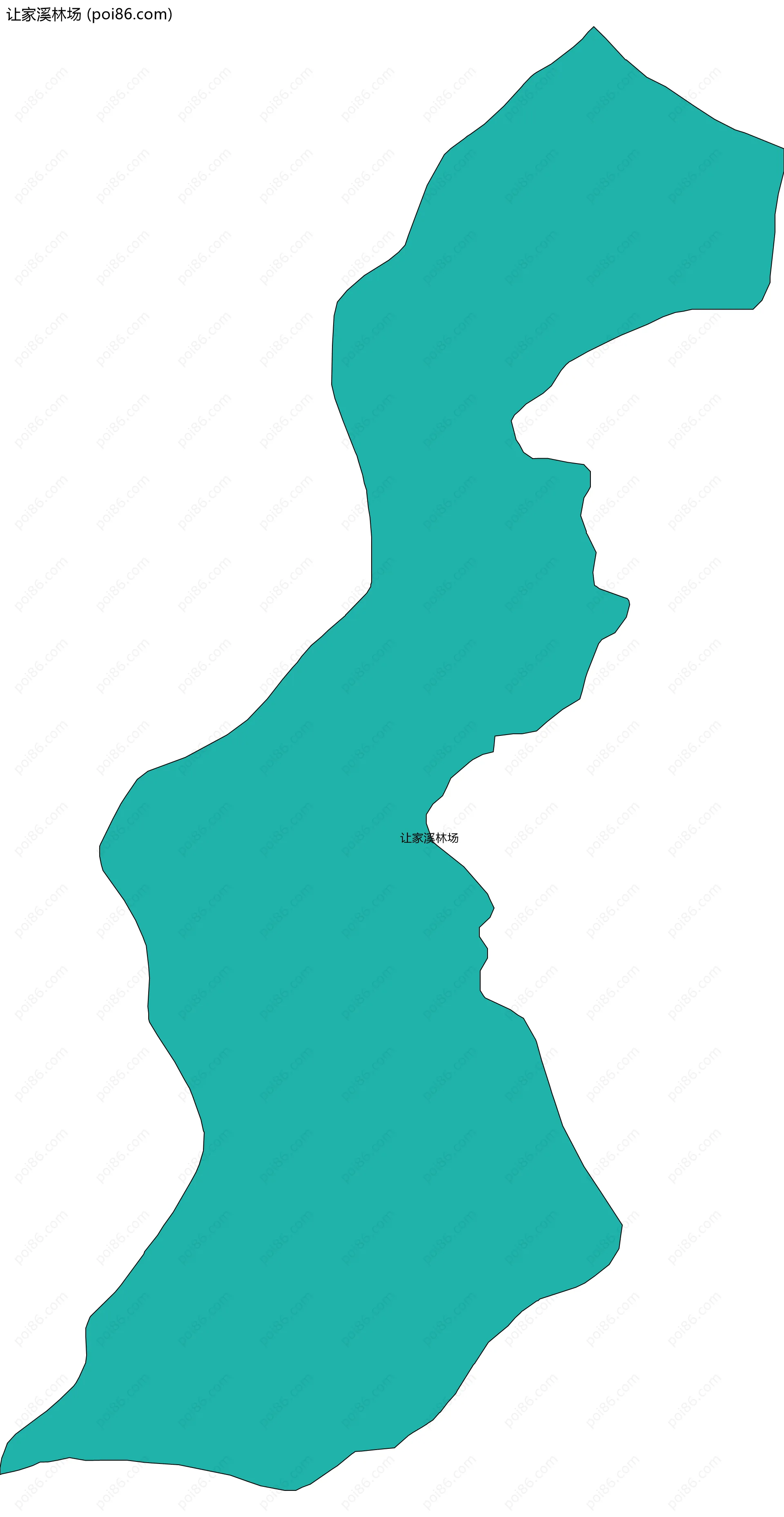 让家溪林场边界地图