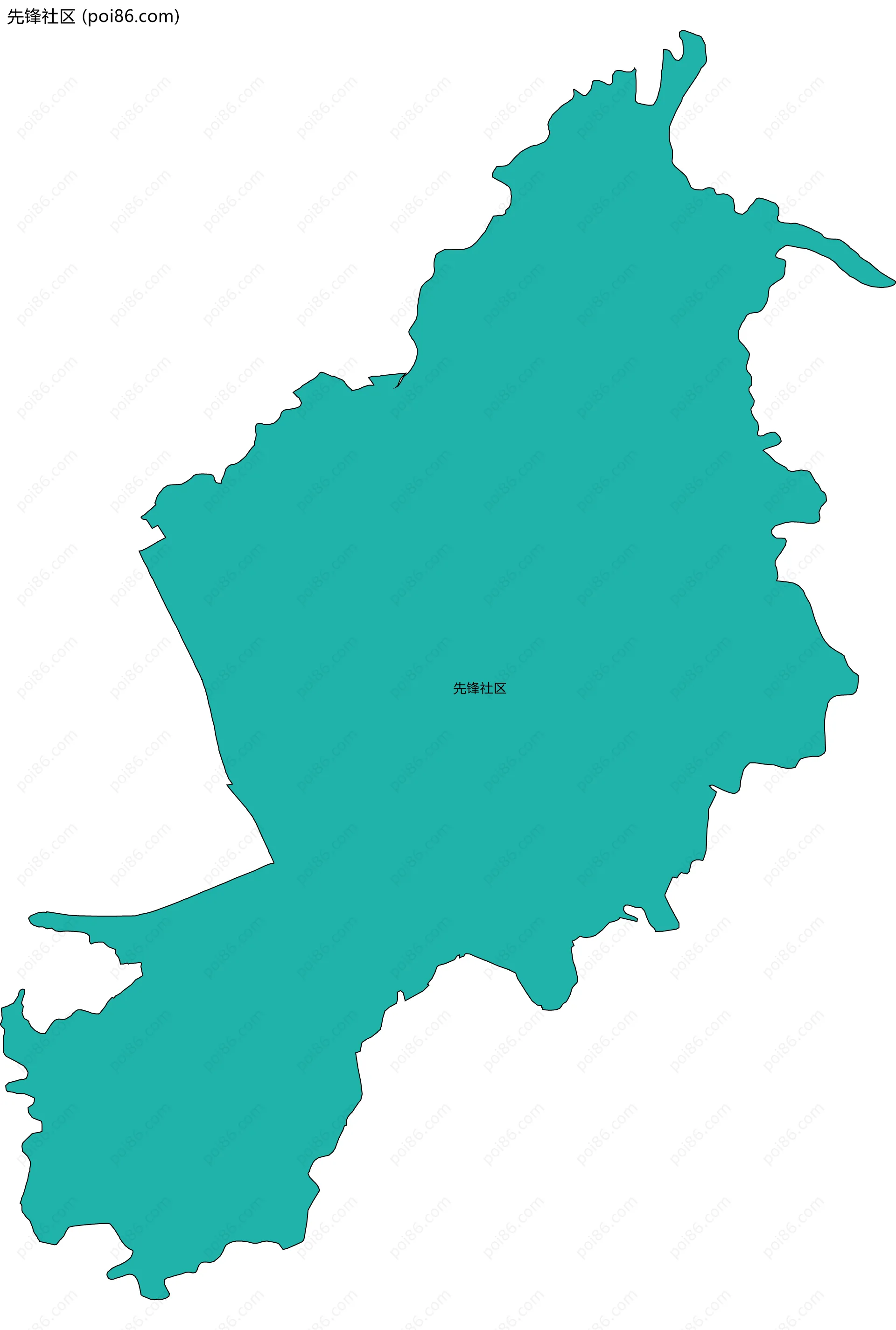先锋社区边界地图
