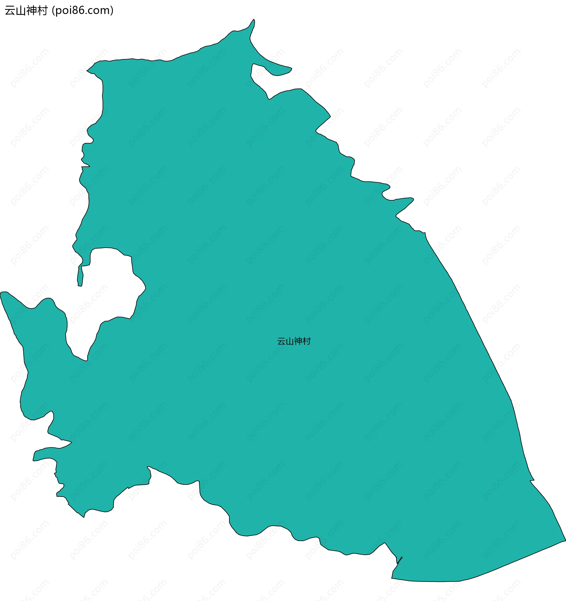 云山神村边界地图