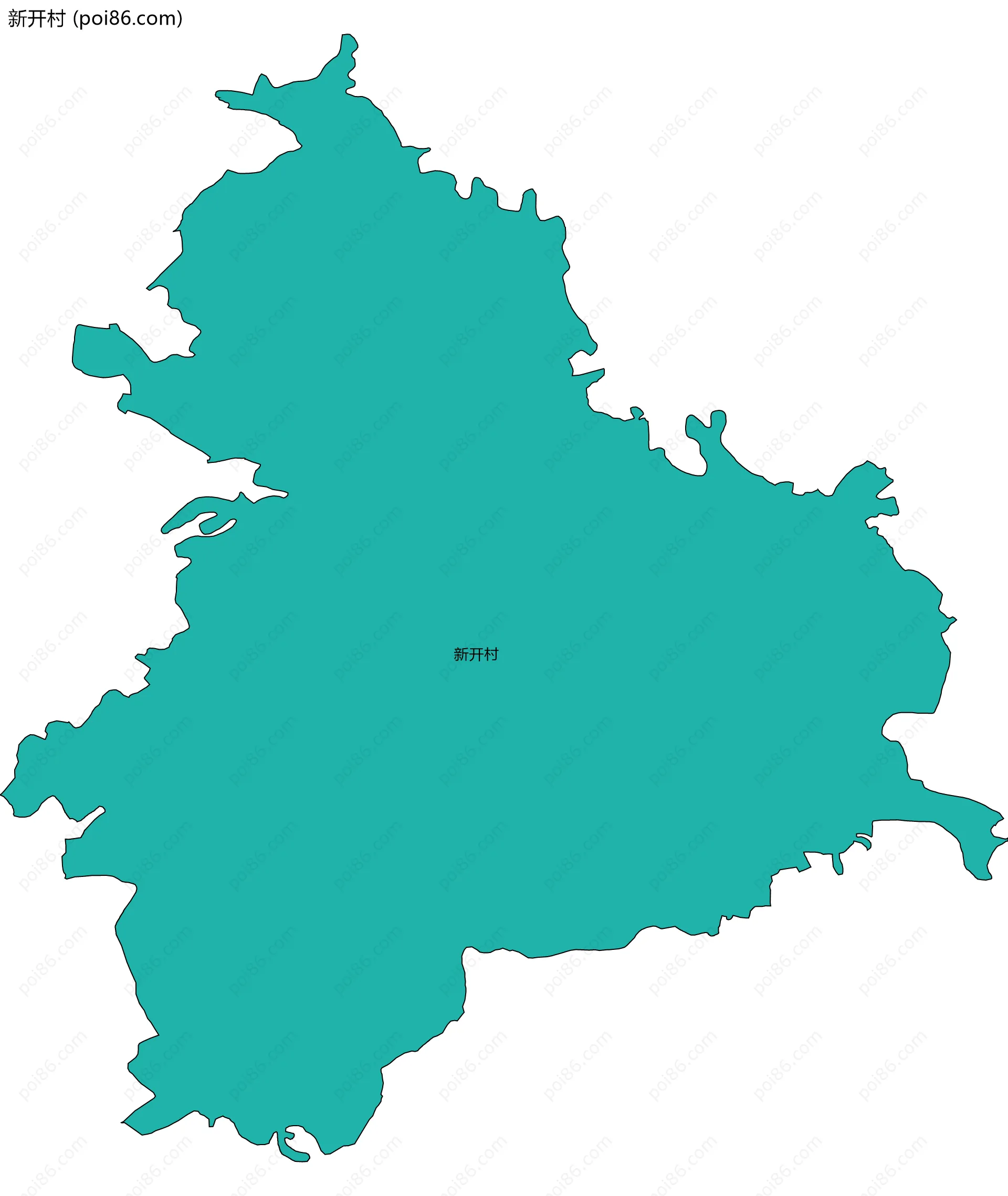 新开村边界地图