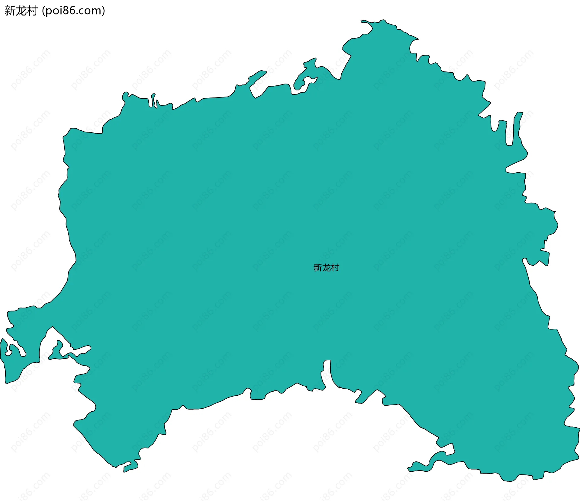 新龙村边界地图