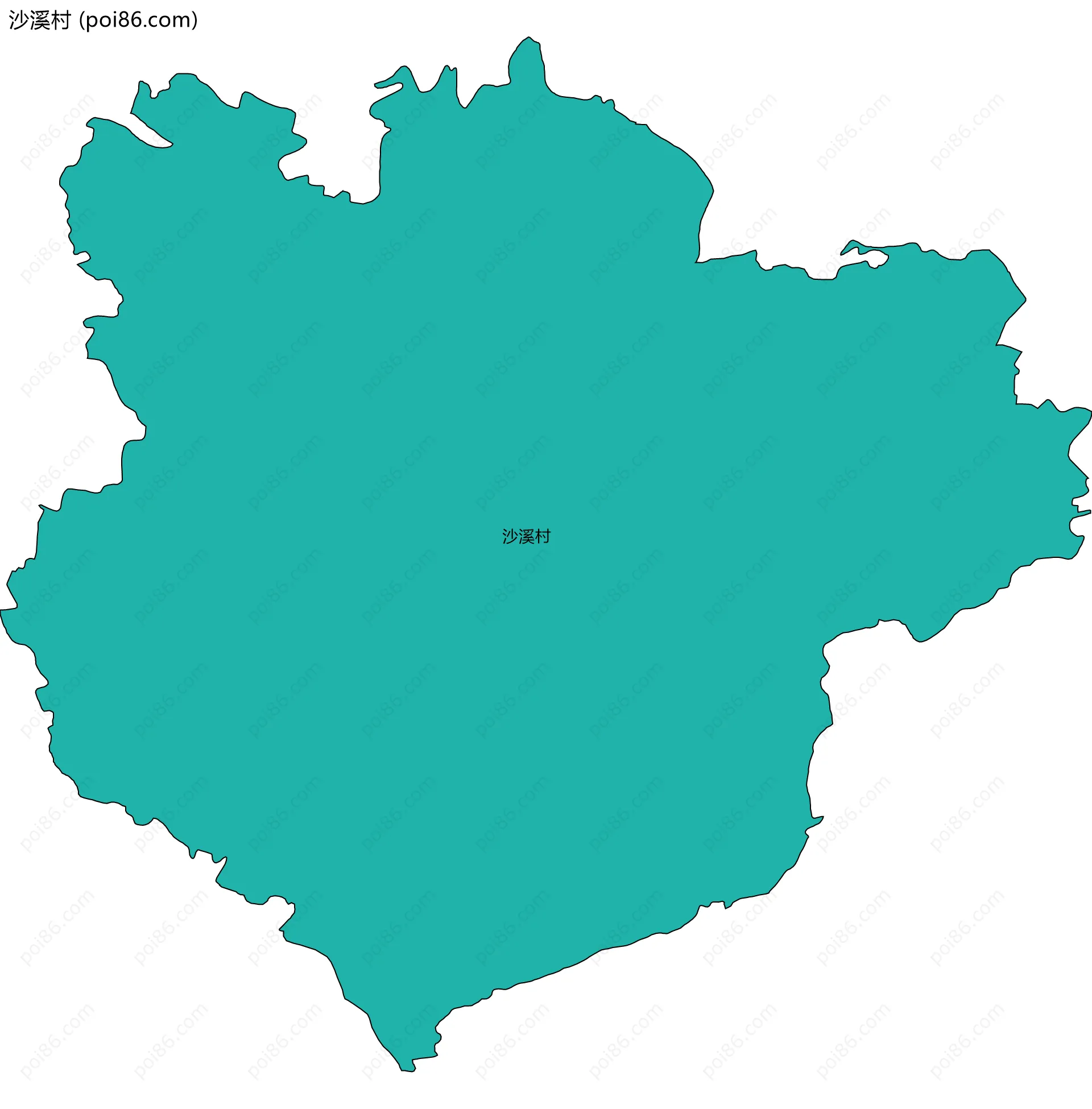 沙溪村边界地图