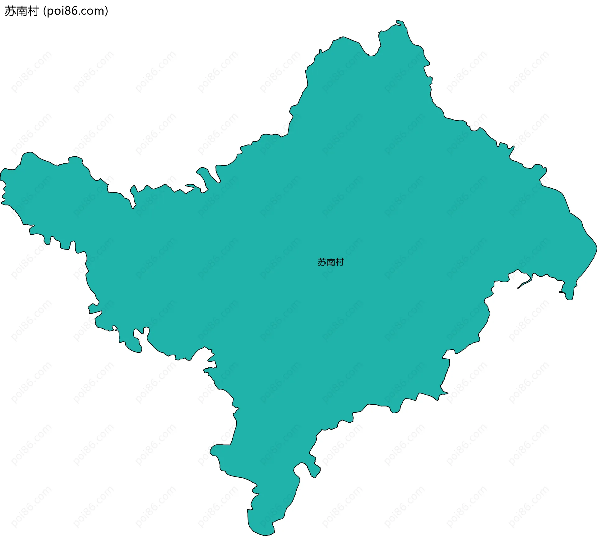 苏南村边界地图