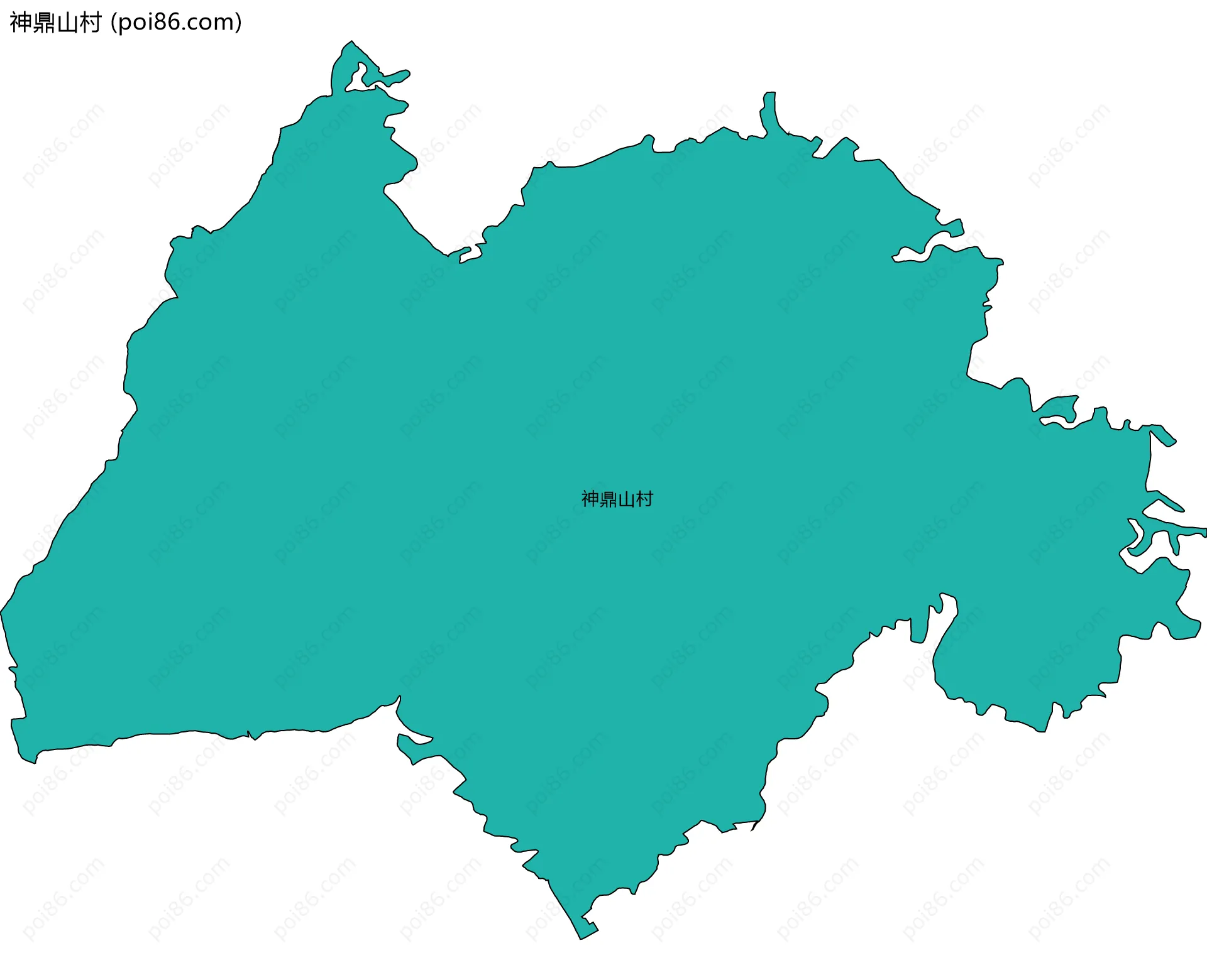 神鼎山村边界地图