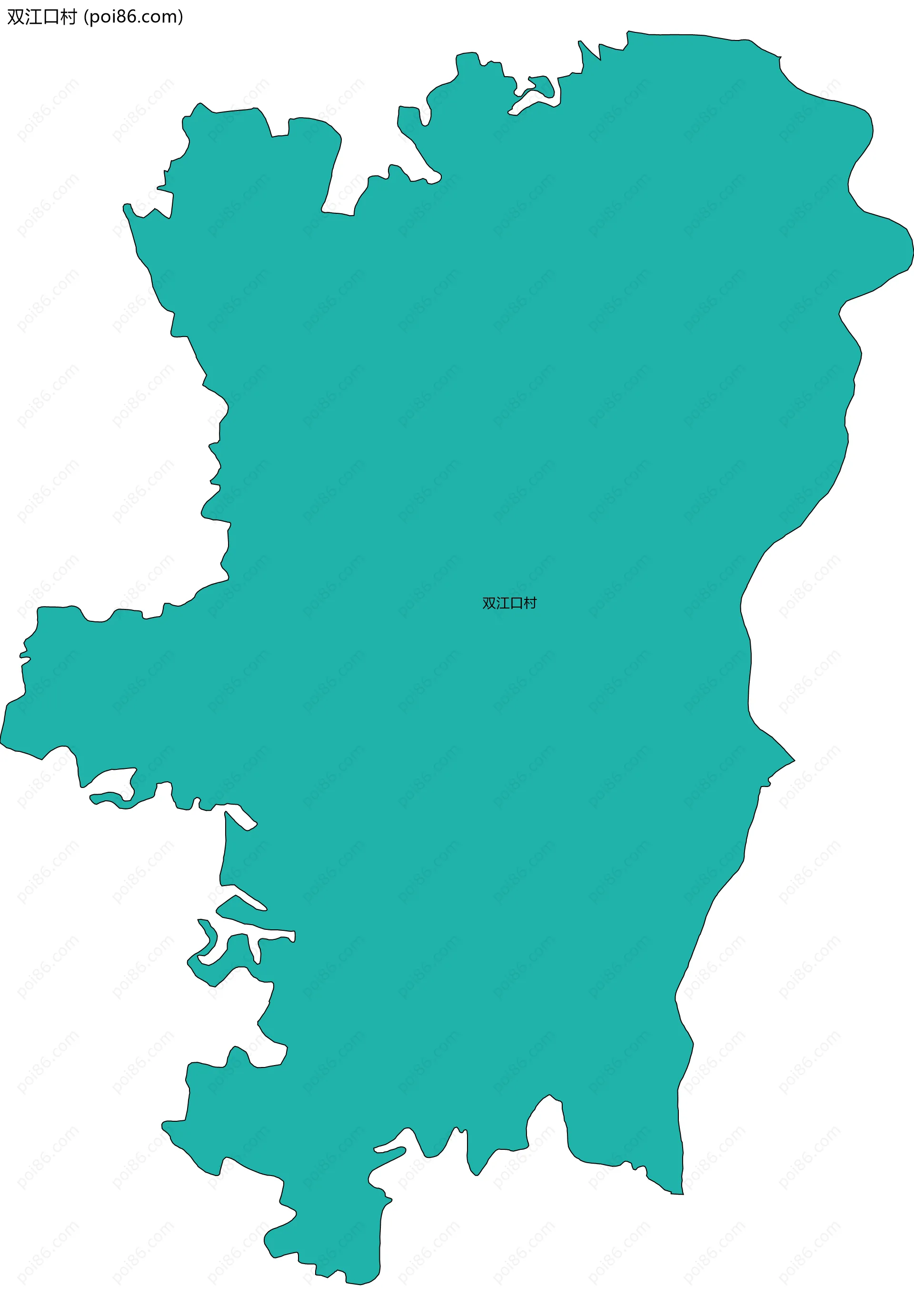 双江口村边界地图