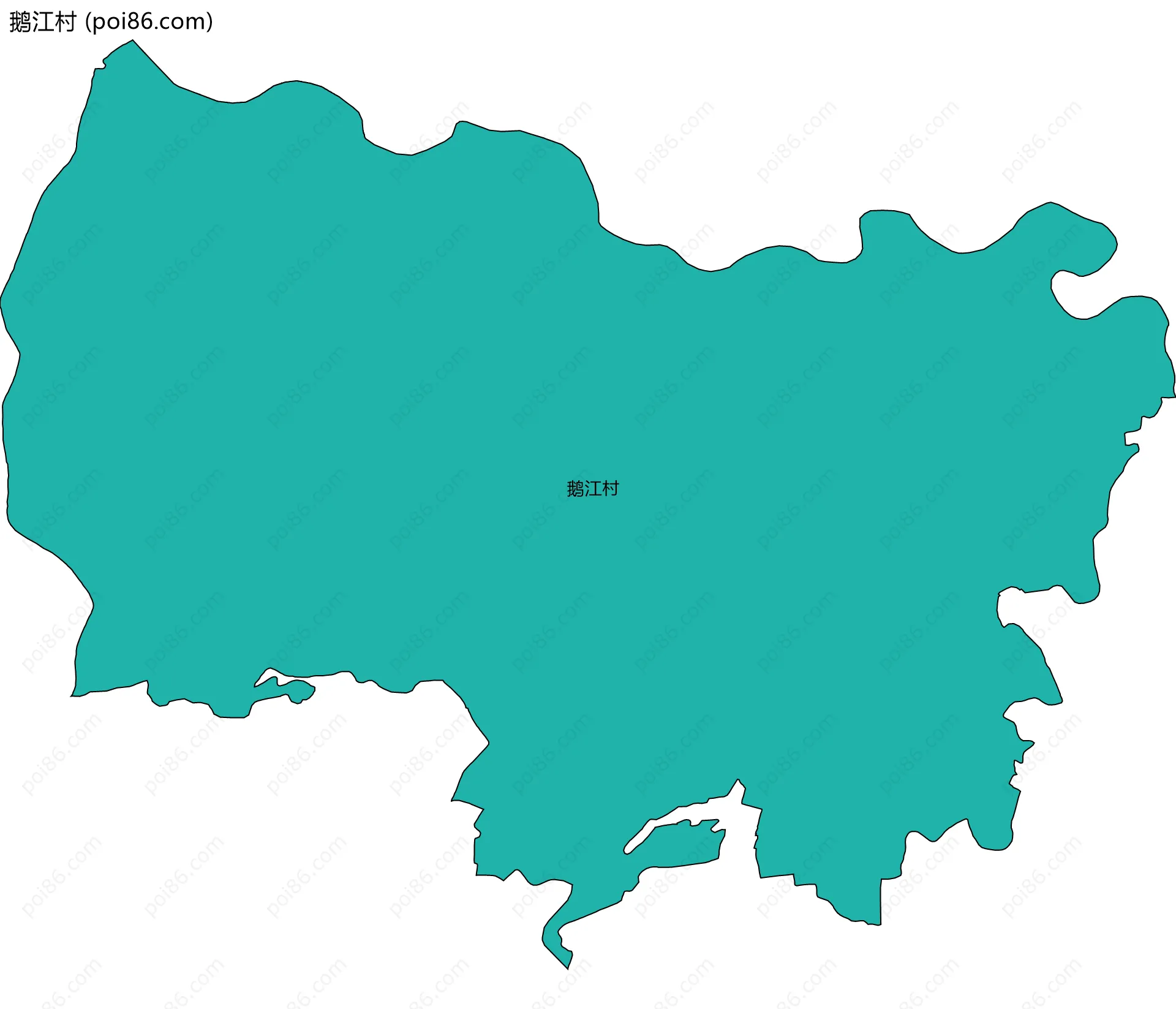 鹅江村边界地图