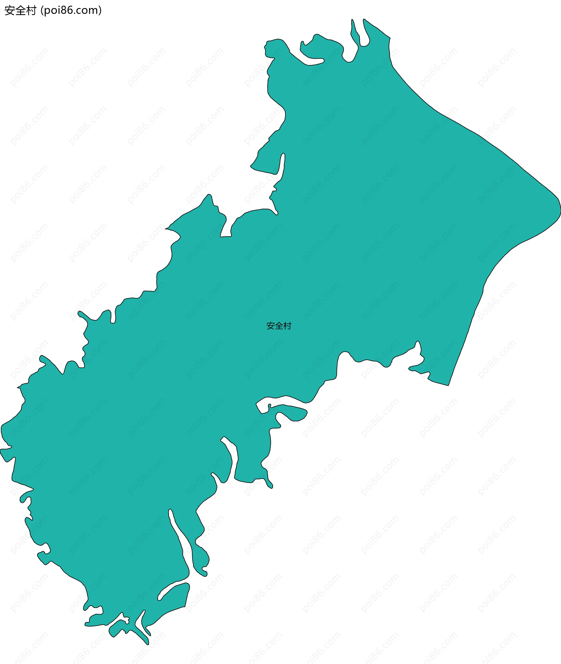 安全村边界地图