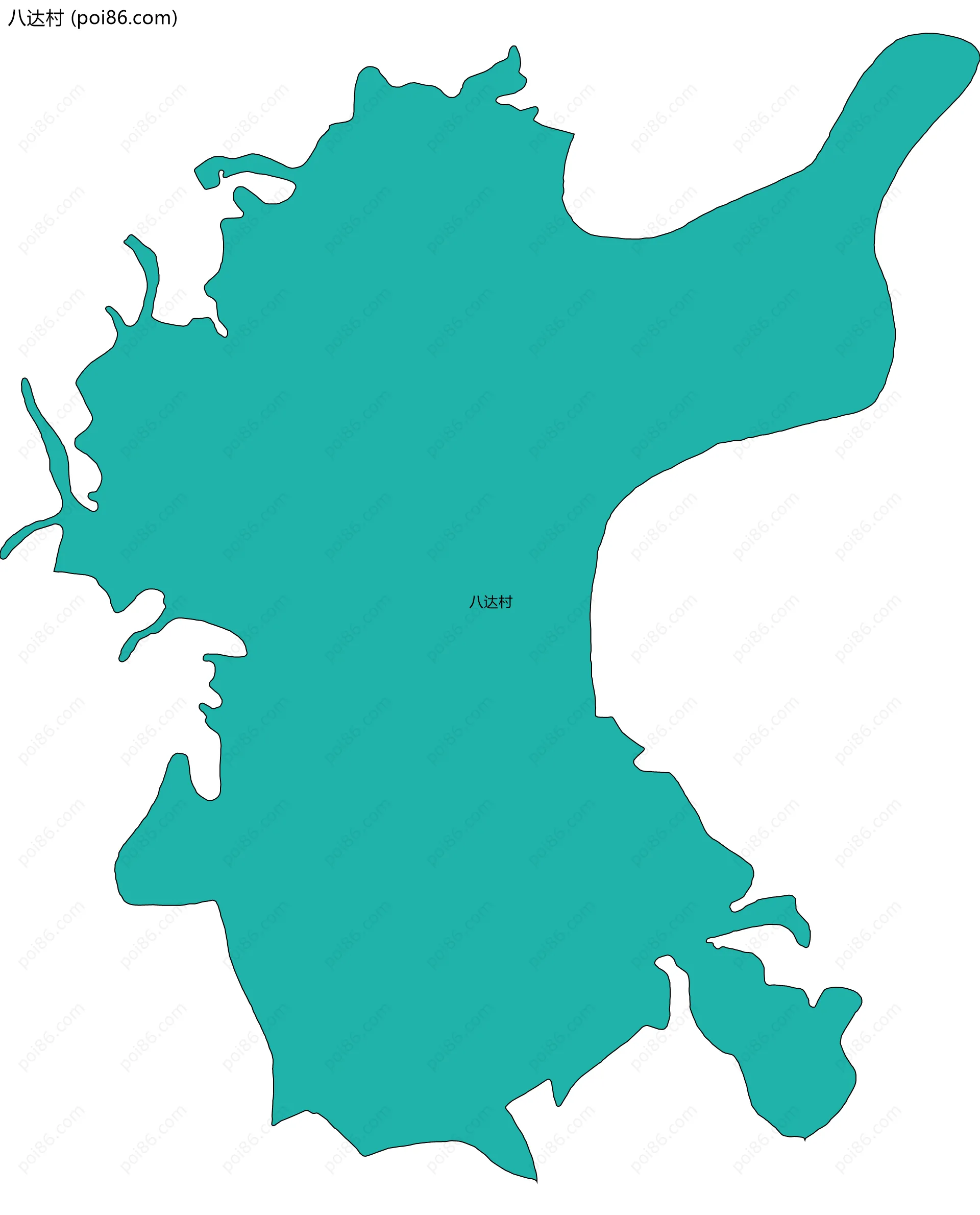 八达村边界地图