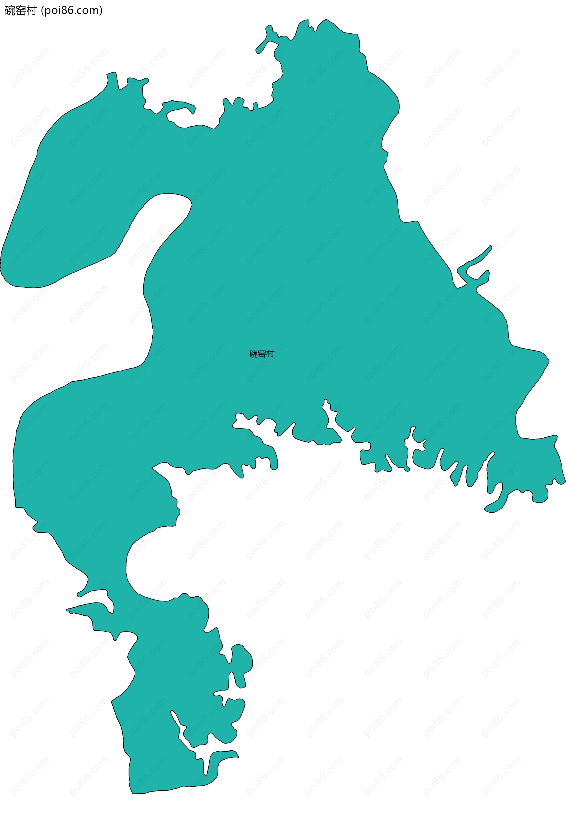 碗窑村边界地图