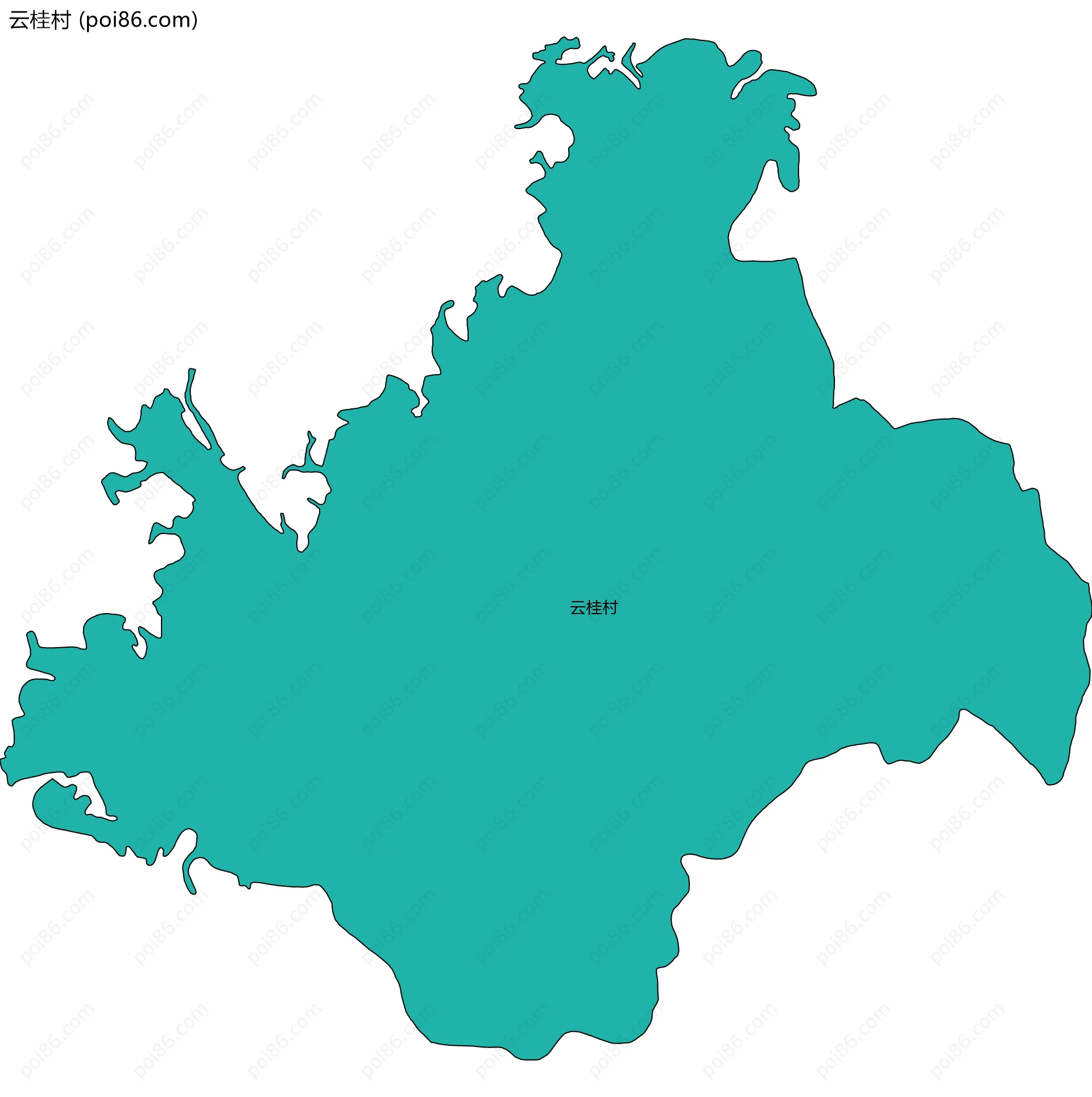 云桂村边界地图