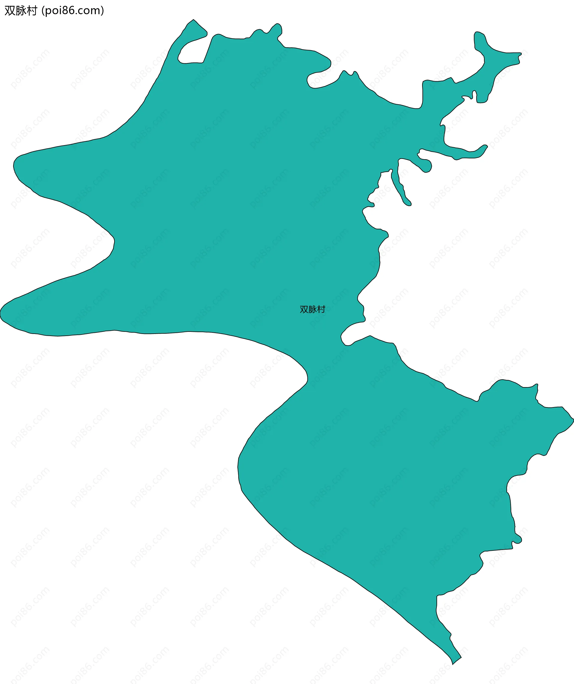 双脉村边界地图