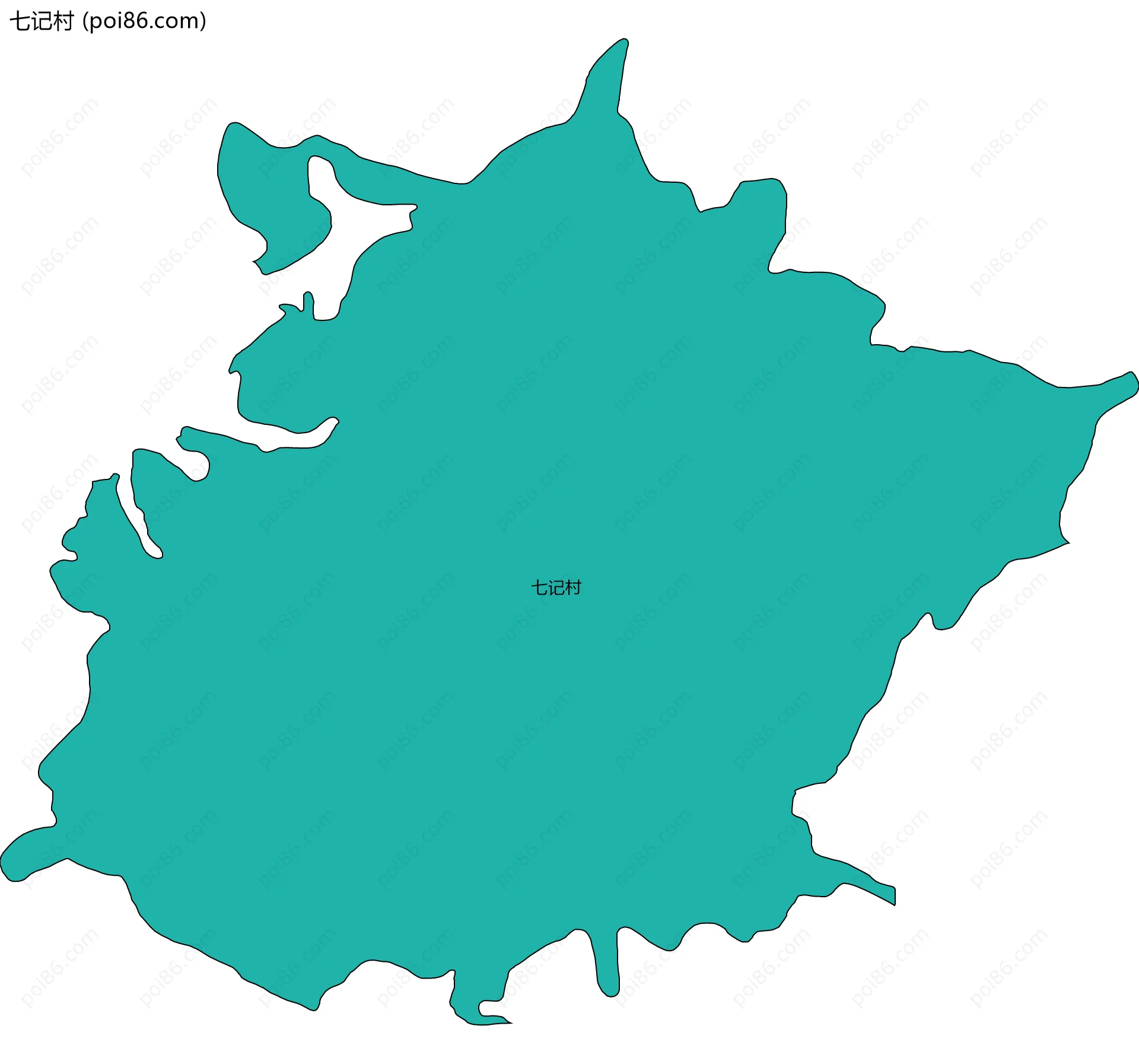 七记村边界地图