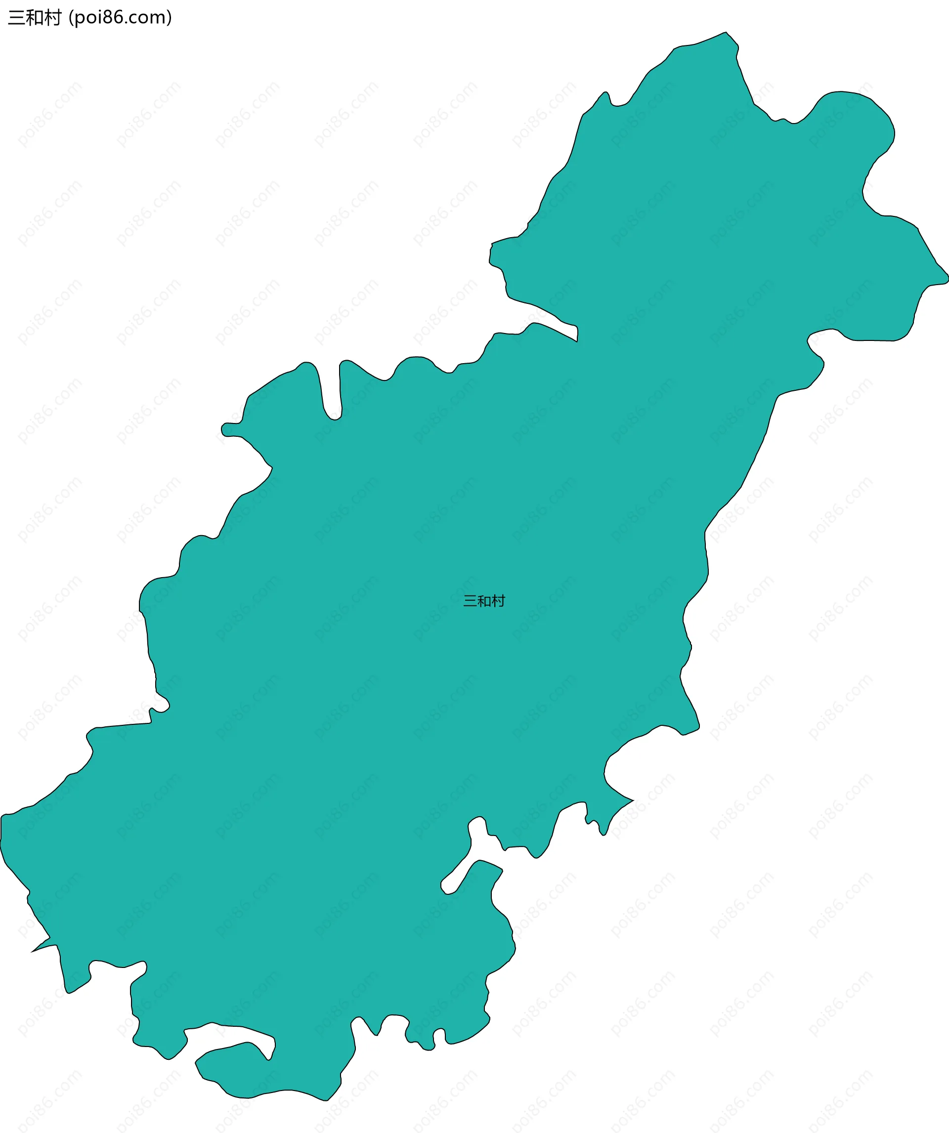 三和村边界地图