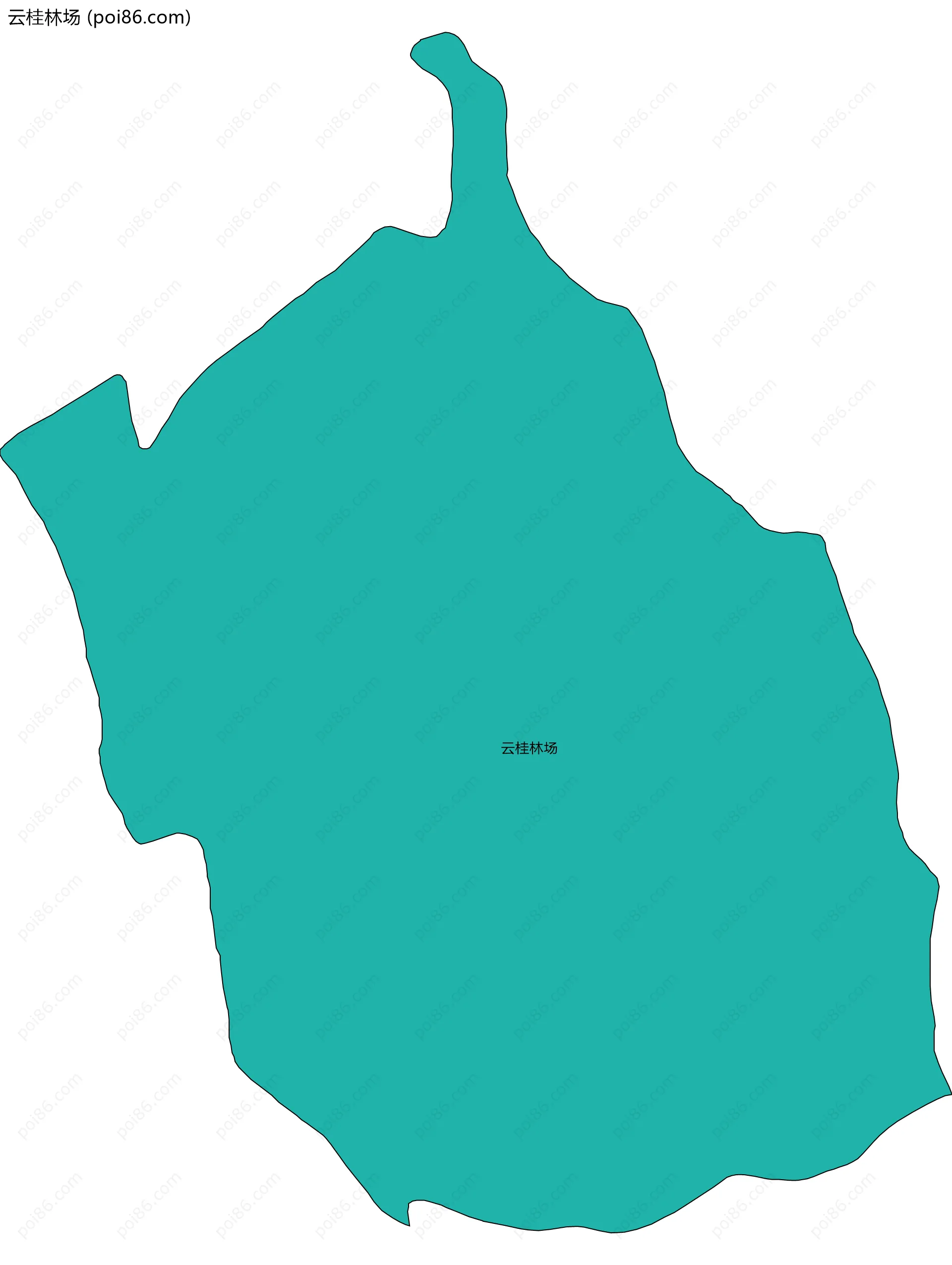 云桂林场边界地图