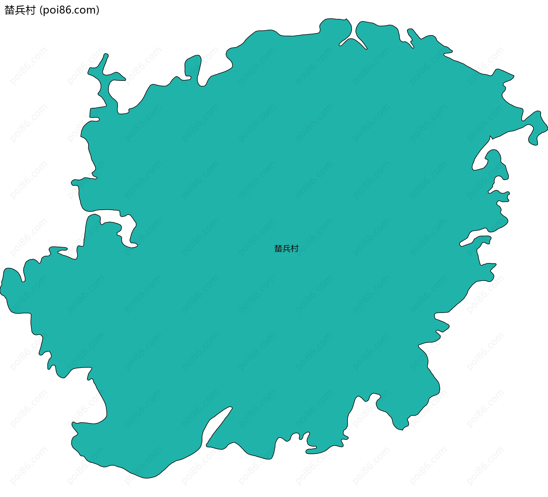 榃兵村边界地图