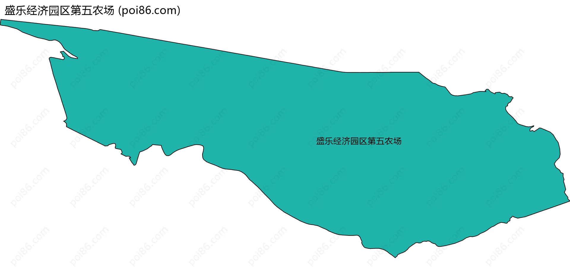 盛乐经济园区第五农场边界地图